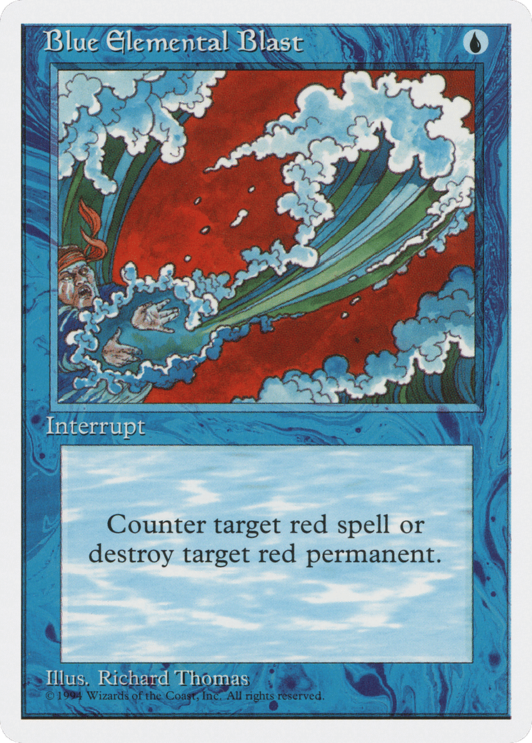 Blue Elemental Blast — Media and Collaboration Promos — Magic: The Gathering