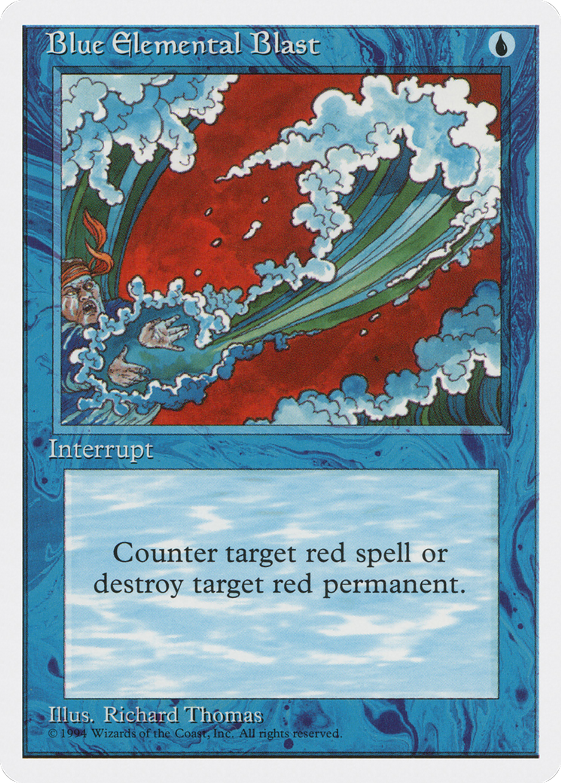 Blue Elemental Blast — Media and Collaboration Promos — Magic: The Gathering
