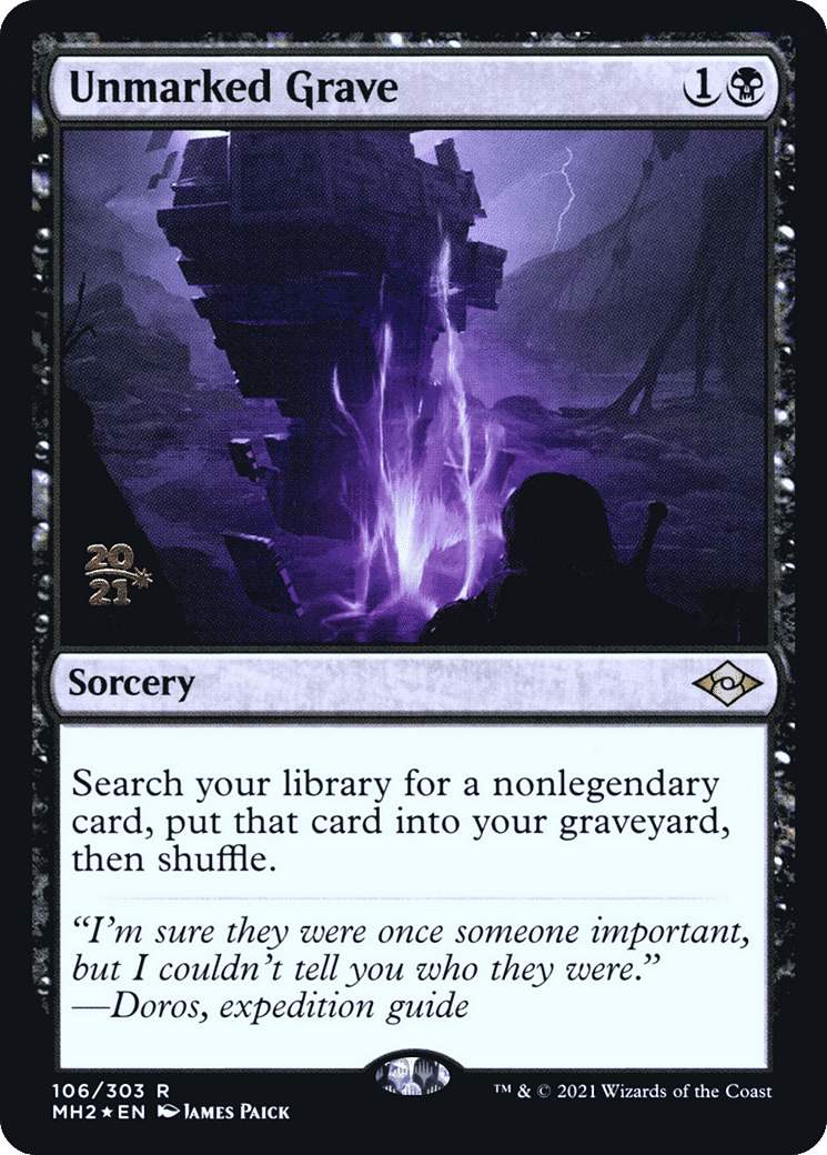 Unmarked Grave — Modern Horizons 2 Promos — Magic: The Gathering