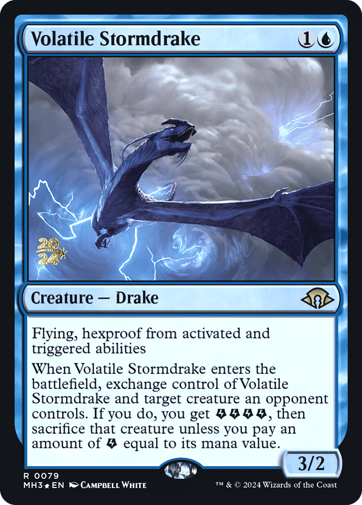 Drakôn d'orage volatil from Modern Horizons 3 Promos - Magic: The Gathering