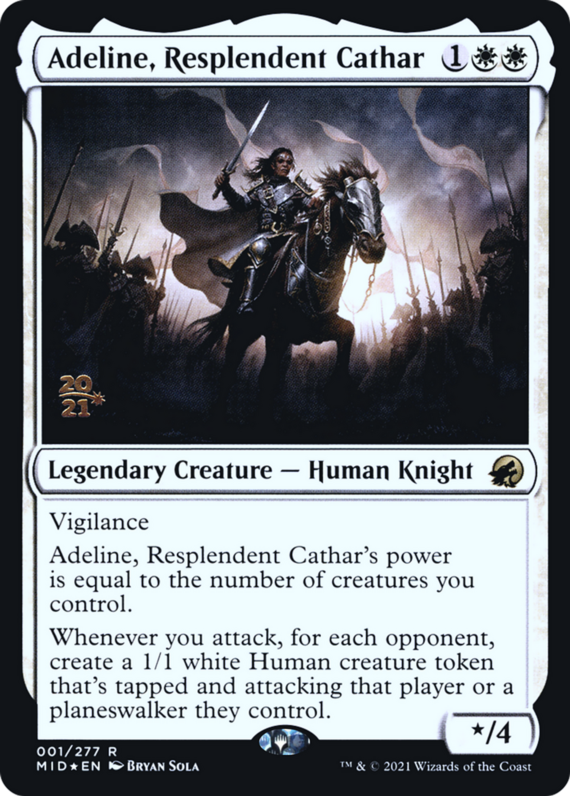 Adeline, Resplendent Cathar — Innistrad: Midnight Hunt Promos — Magic: The Gathering