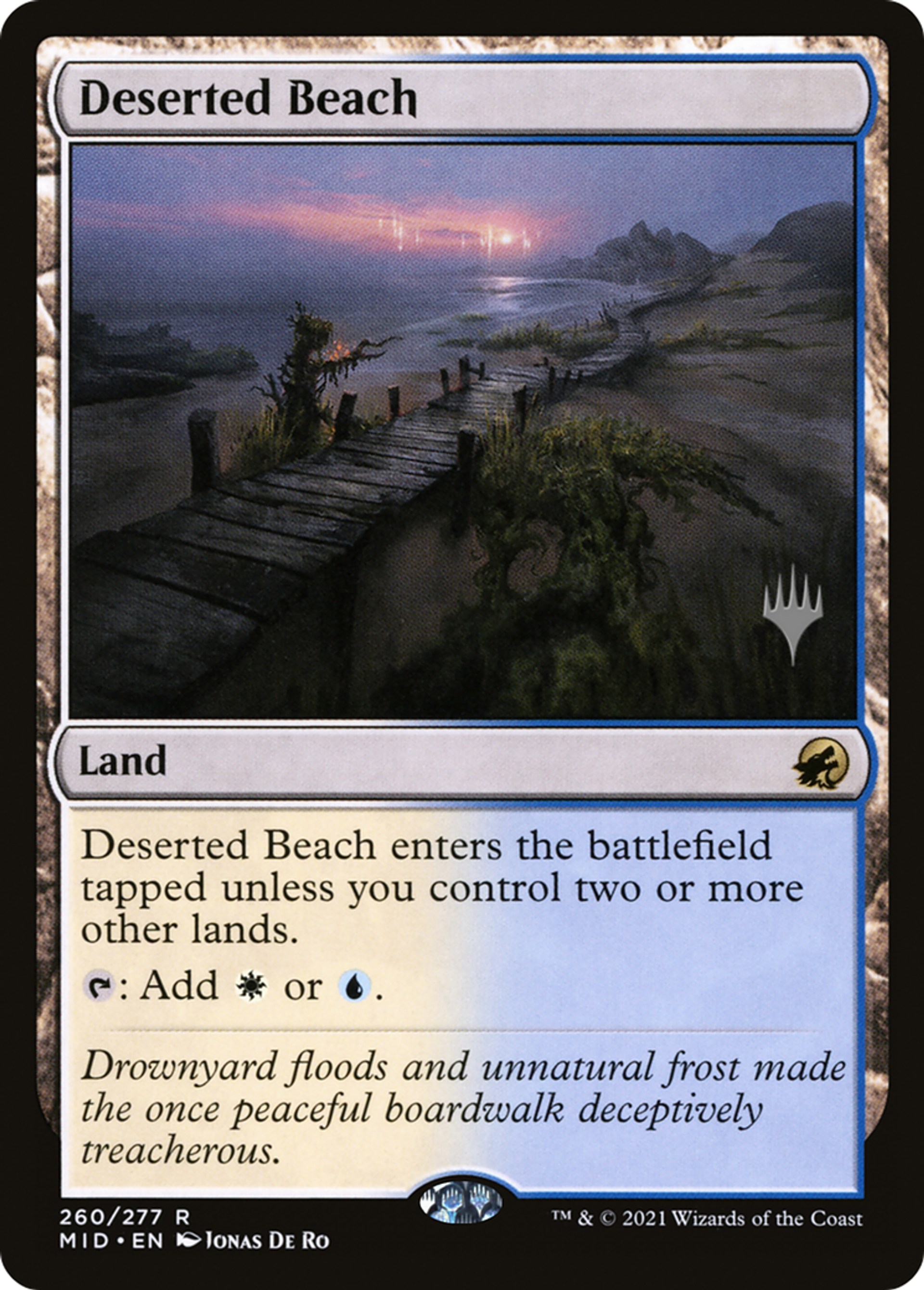 Deserted Beach — Innistrad: Midnight Hunt Promos — Magic: The Gathering