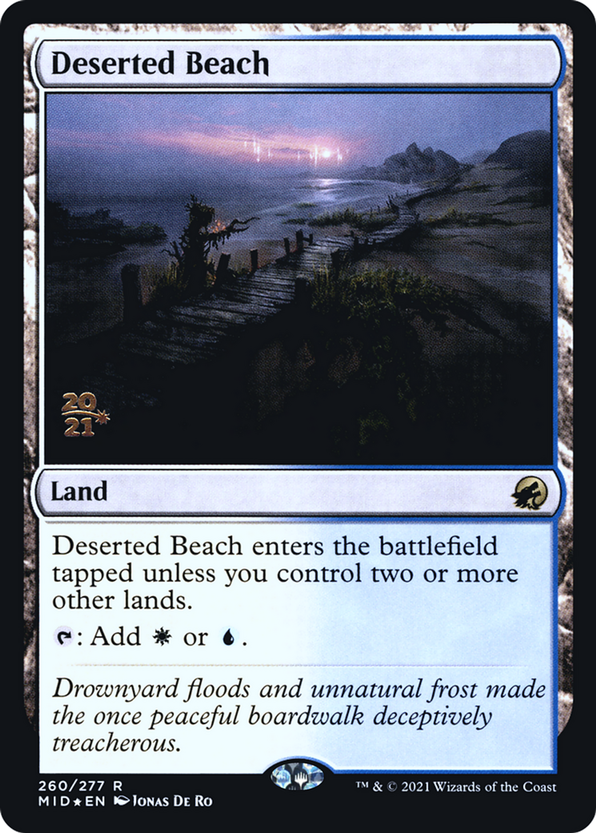 Deserted Beach — Innistrad: Midnight Hunt Promos — Magic: The Gathering