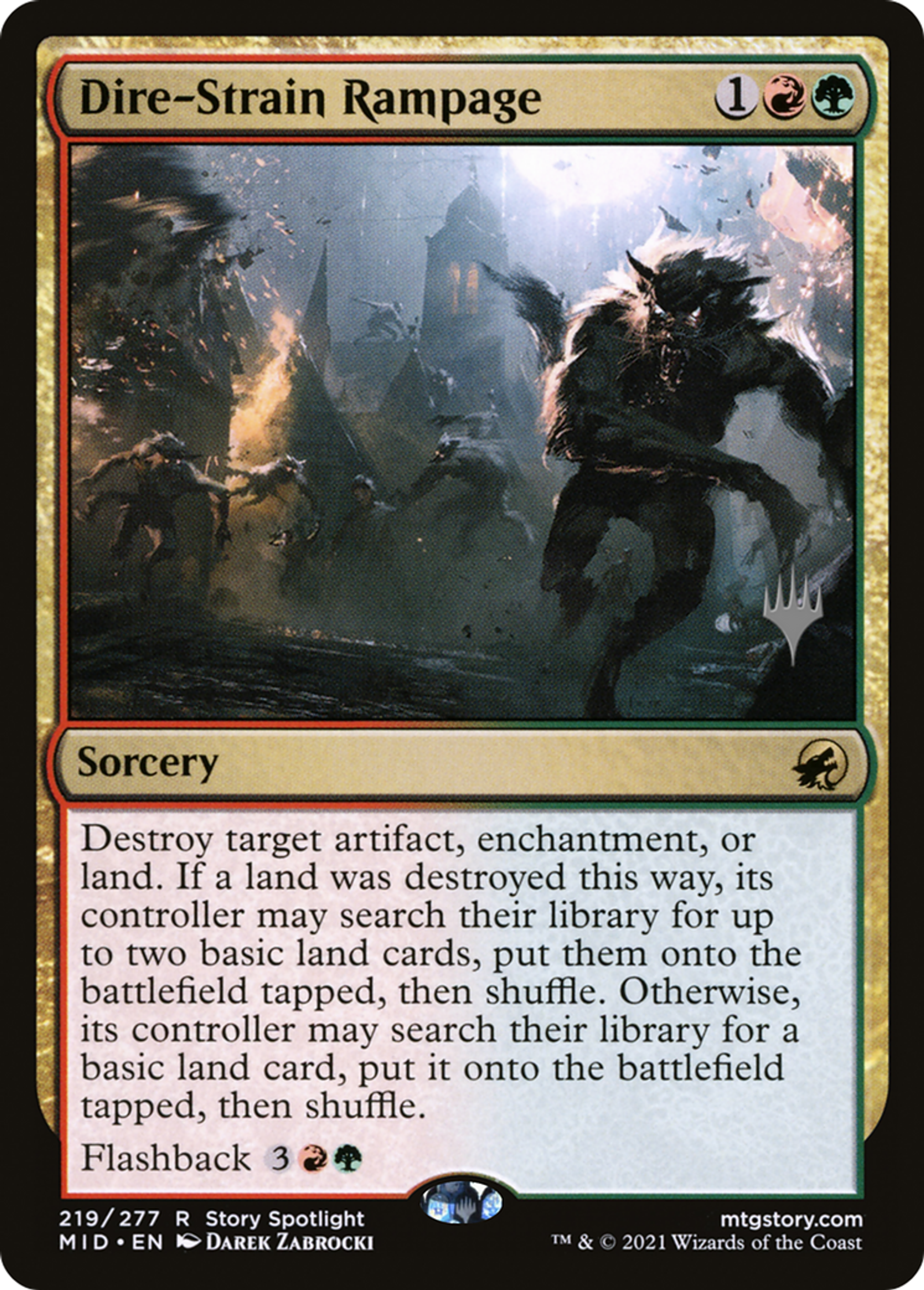 Dire-Strain Rampage — Innistrad: Midnight Hunt Promos — Magic: The Gathering