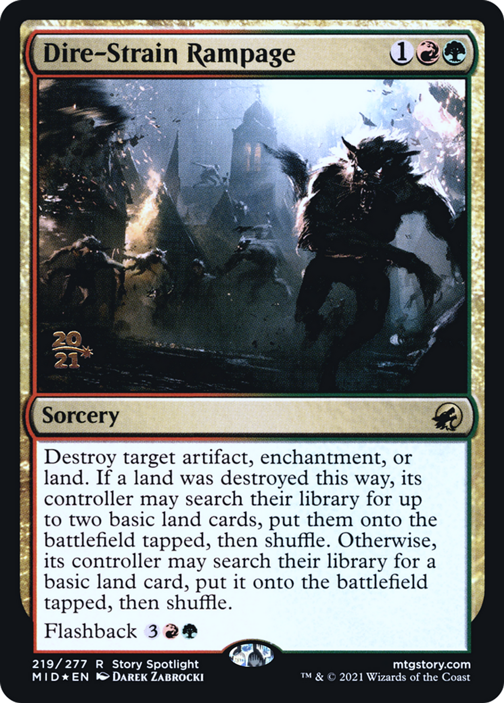 Dire-Strain Rampage — Innistrad: Midnight Hunt Promos — Magic: The Gathering