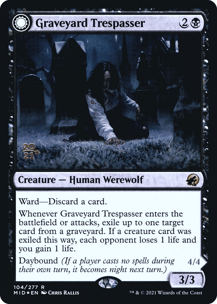 Graveyard Trespasser // Graveyard Glutton from Innistrad: Midnight Hunt Promos - Magic: The Gathering