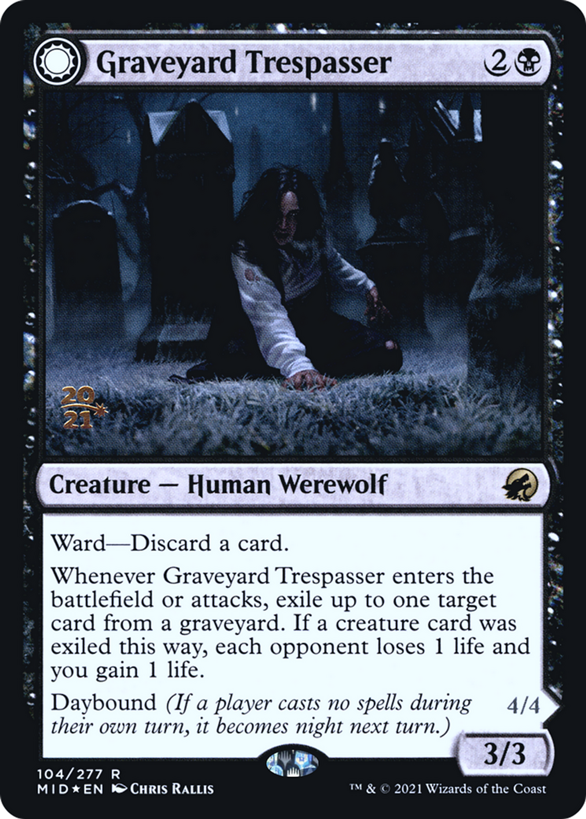 Graveyard Trespasser // Graveyard Glutton — Innistrad: Midnight Hunt Promos — Magic: The Gathering