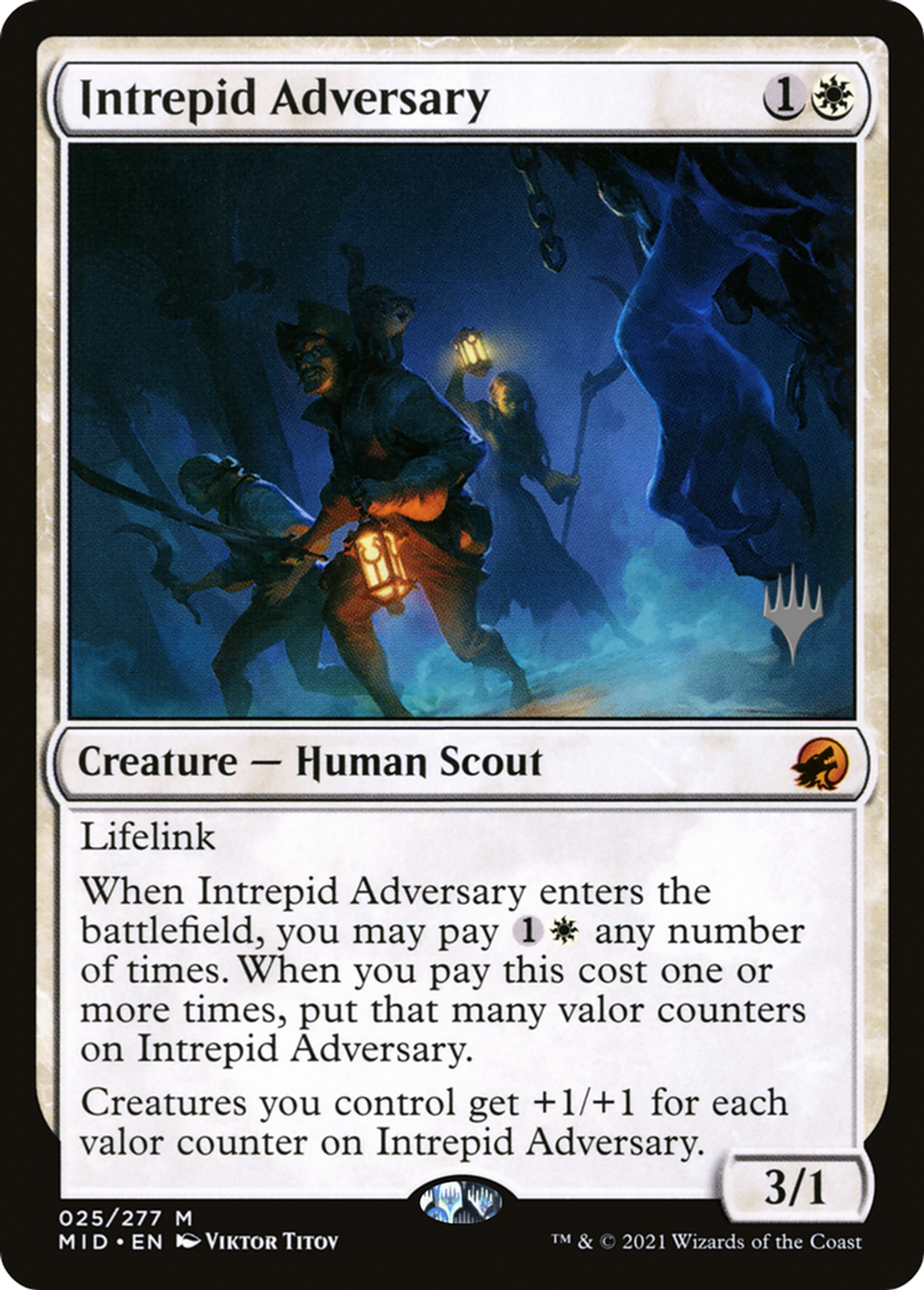 Intrepid Adversary — Innistrad: Midnight Hunt Promos — Magic: The Gathering
