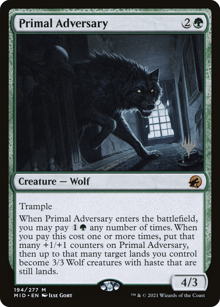 Primal Adversary — Innistrad: Midnight Hunt Promos — Magic: The Gathering