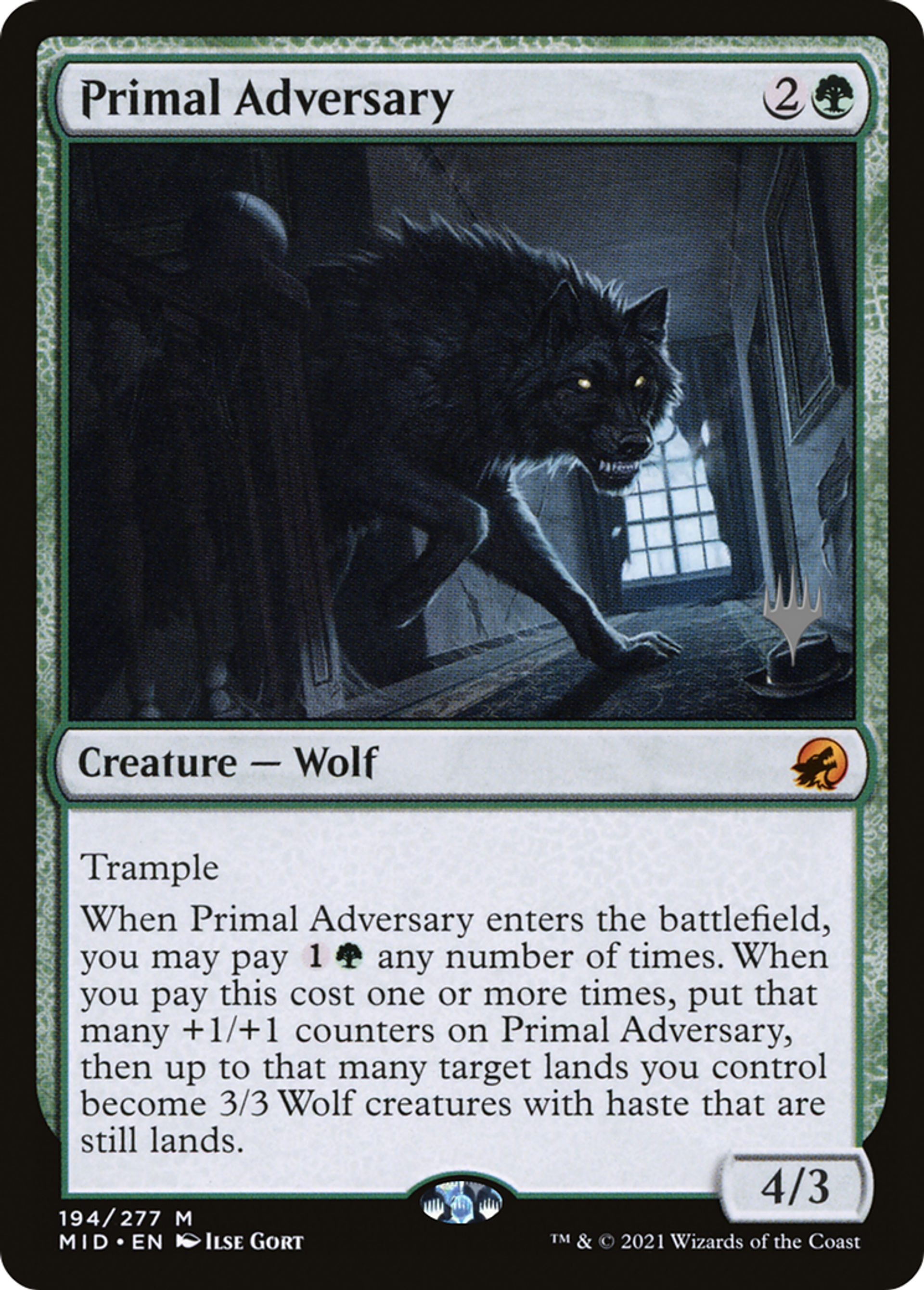 Primal Adversary — Innistrad: Midnight Hunt Promos — Magic: The Gathering