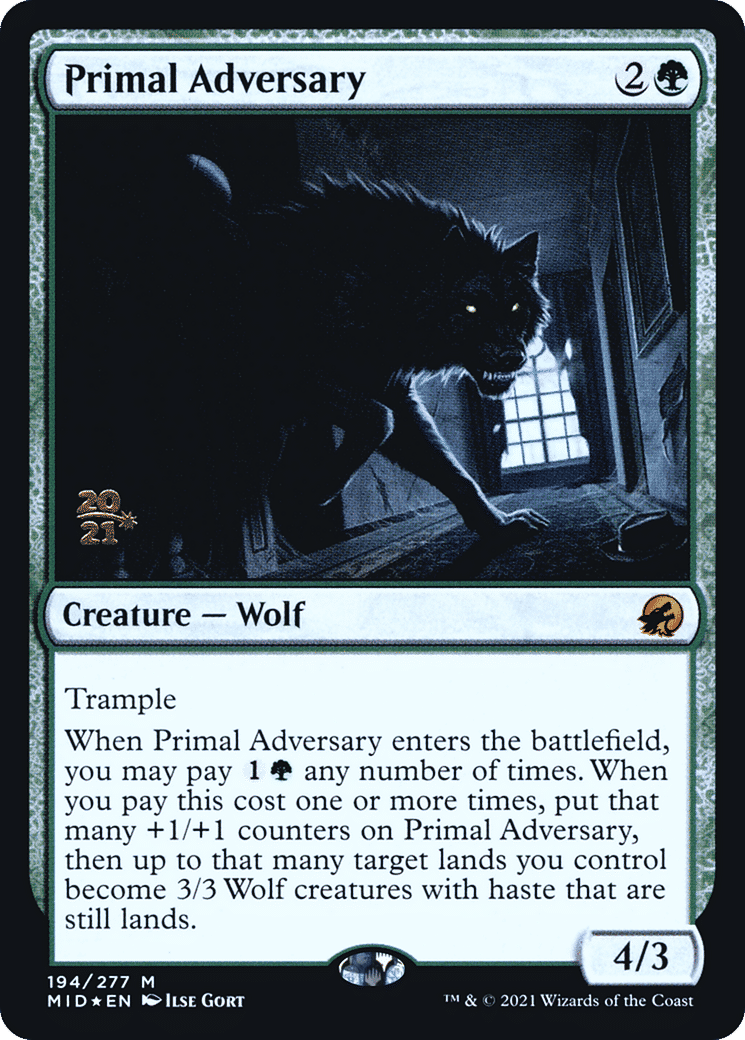 Primal Adversary — Innistrad: Midnight Hunt Promos — Magic: The Gathering