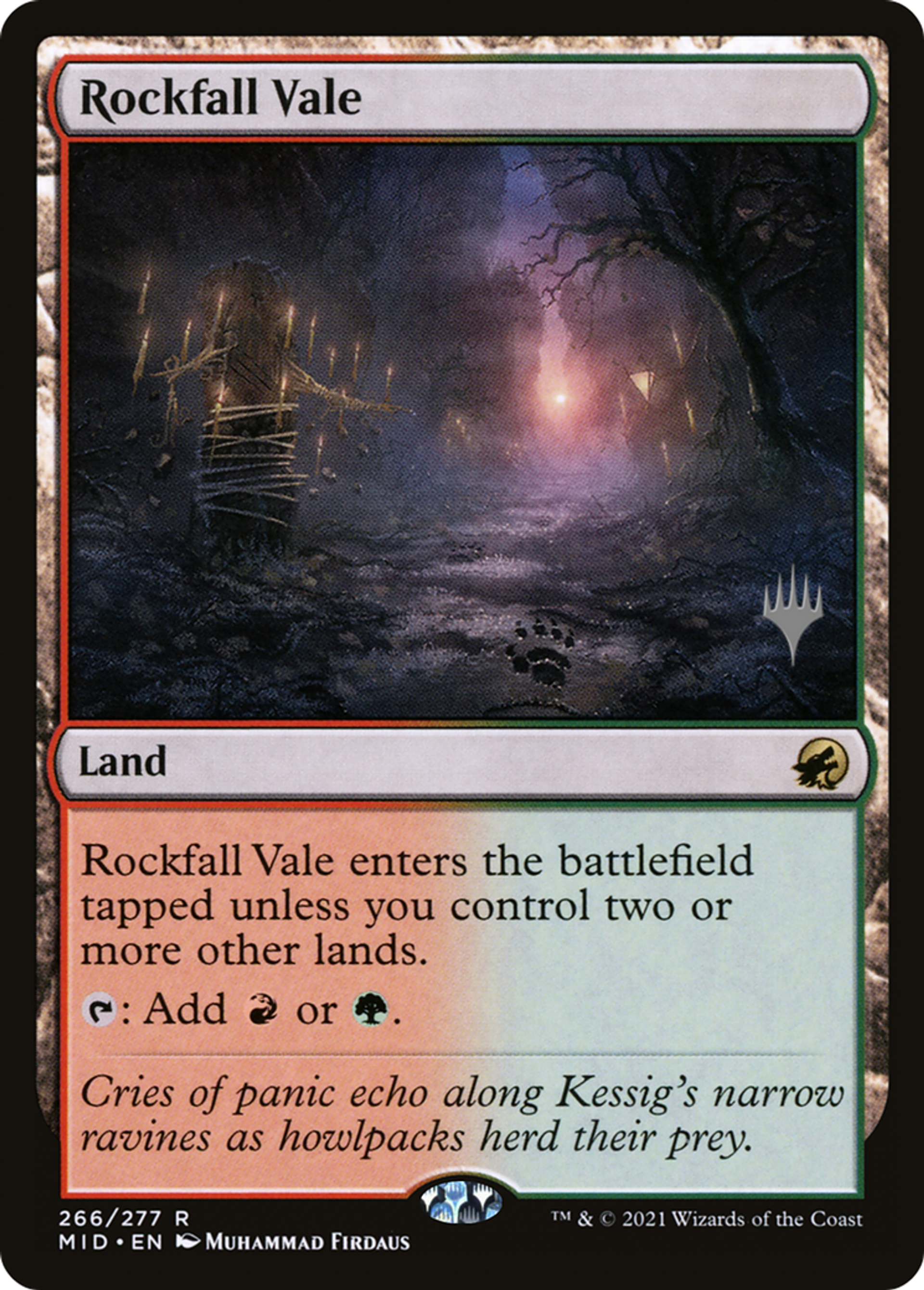 Rockfall Vale — Innistrad: Midnight Hunt Promos — Magic: The Gathering
