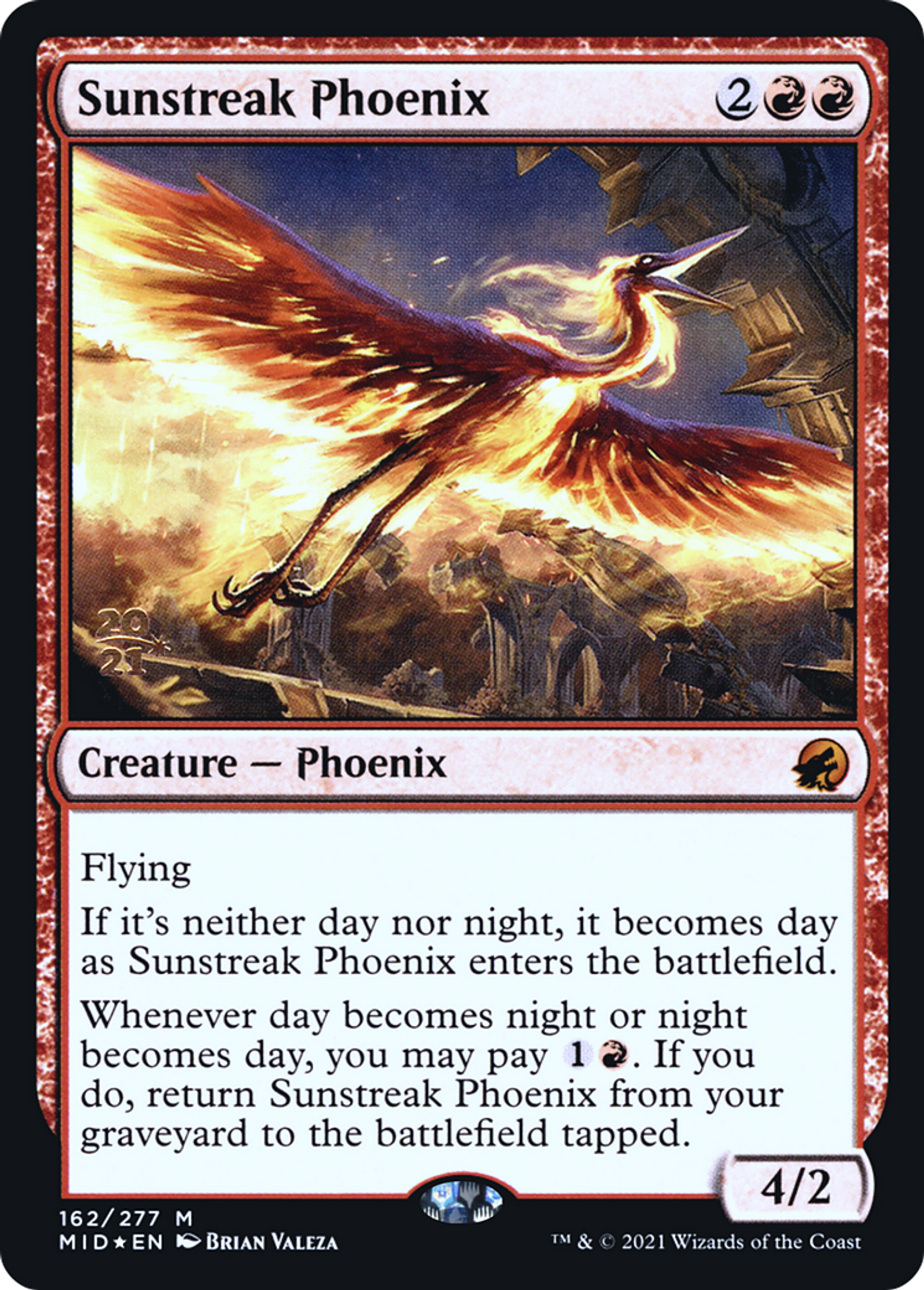 Sunstreak Phoenix — Innistrad: Midnight Hunt Promos — Magic: The Gathering