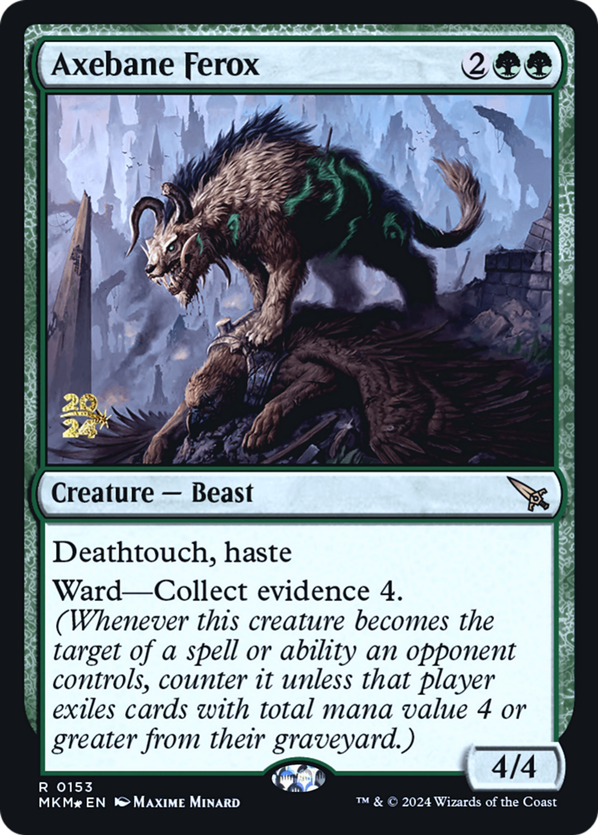 Axebane Ferox — Murders at Karlov Manor Promos — Magic: The Gathering