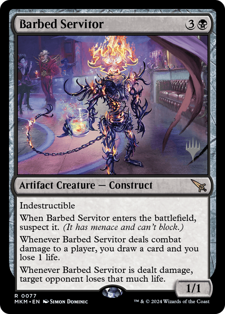 Barbed Servitor — Murders at Karlov Manor Promos — Magic: The Gathering