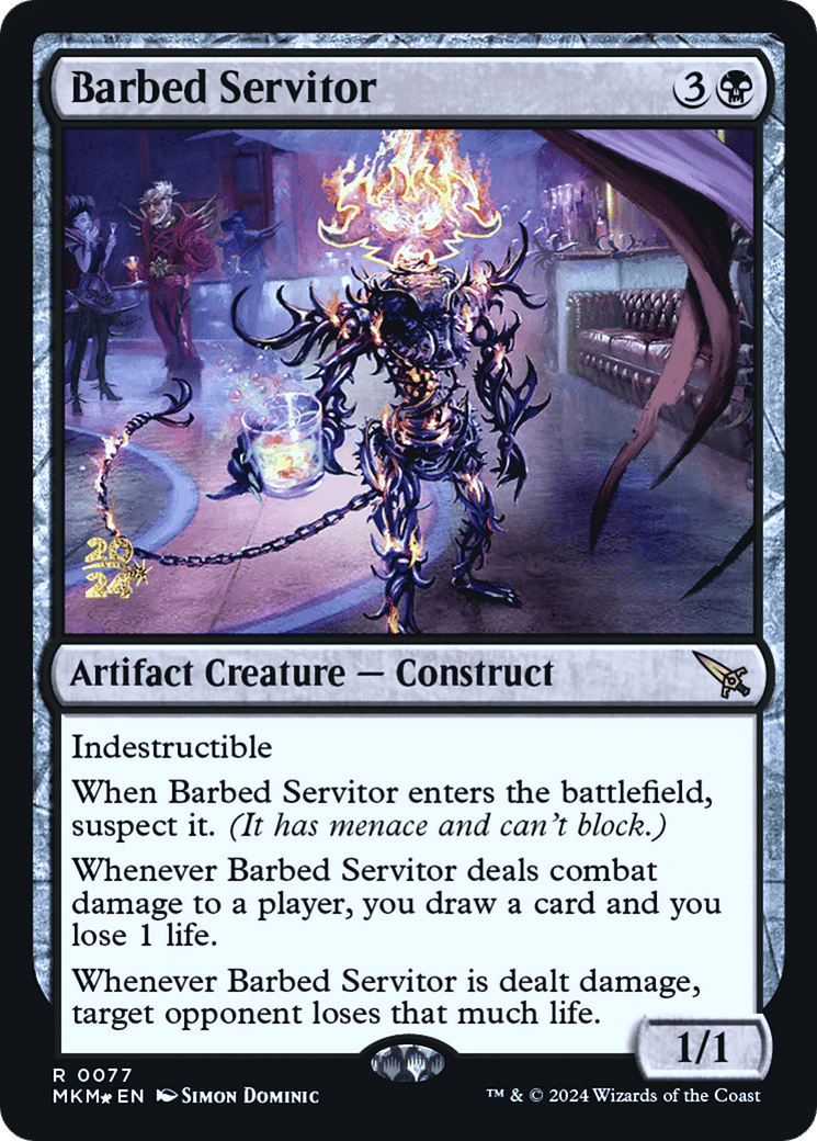 Barbed Servitor — Murders at Karlov Manor Promos — Magic: The Gathering