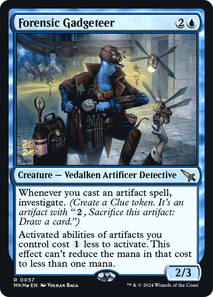 Forensic Gadgeteer — Murders at Karlov Manor Promos — Magic: The Gathering
