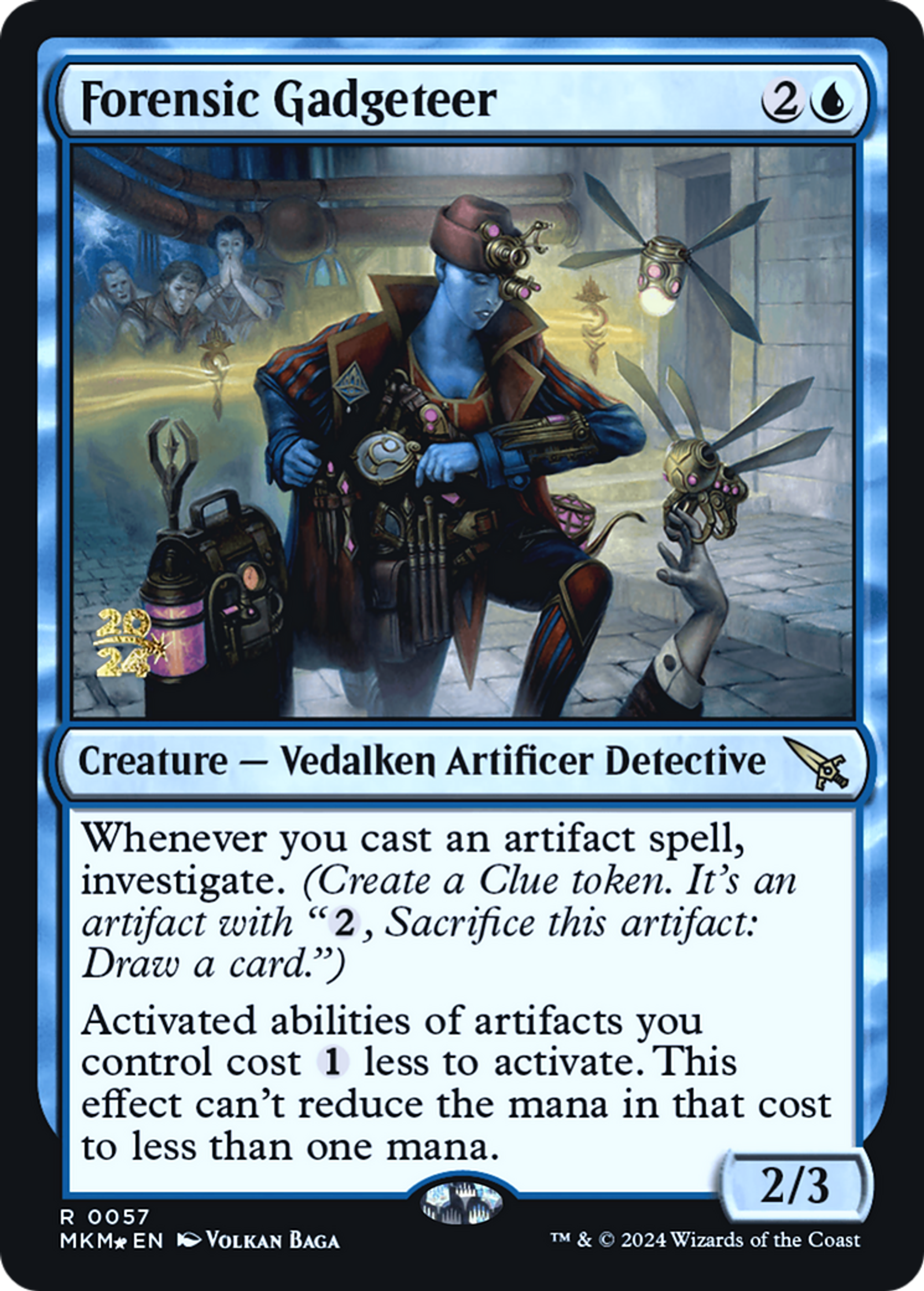 Forensic Gadgeteer — Murders at Karlov Manor Promos — Magic: The Gathering