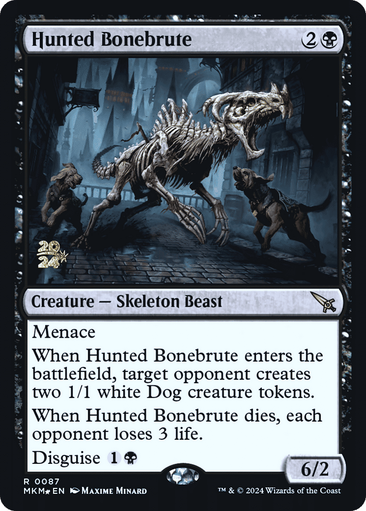 Hunted Bonebrute — Murders at Karlov Manor Promos — Magic: The Gathering