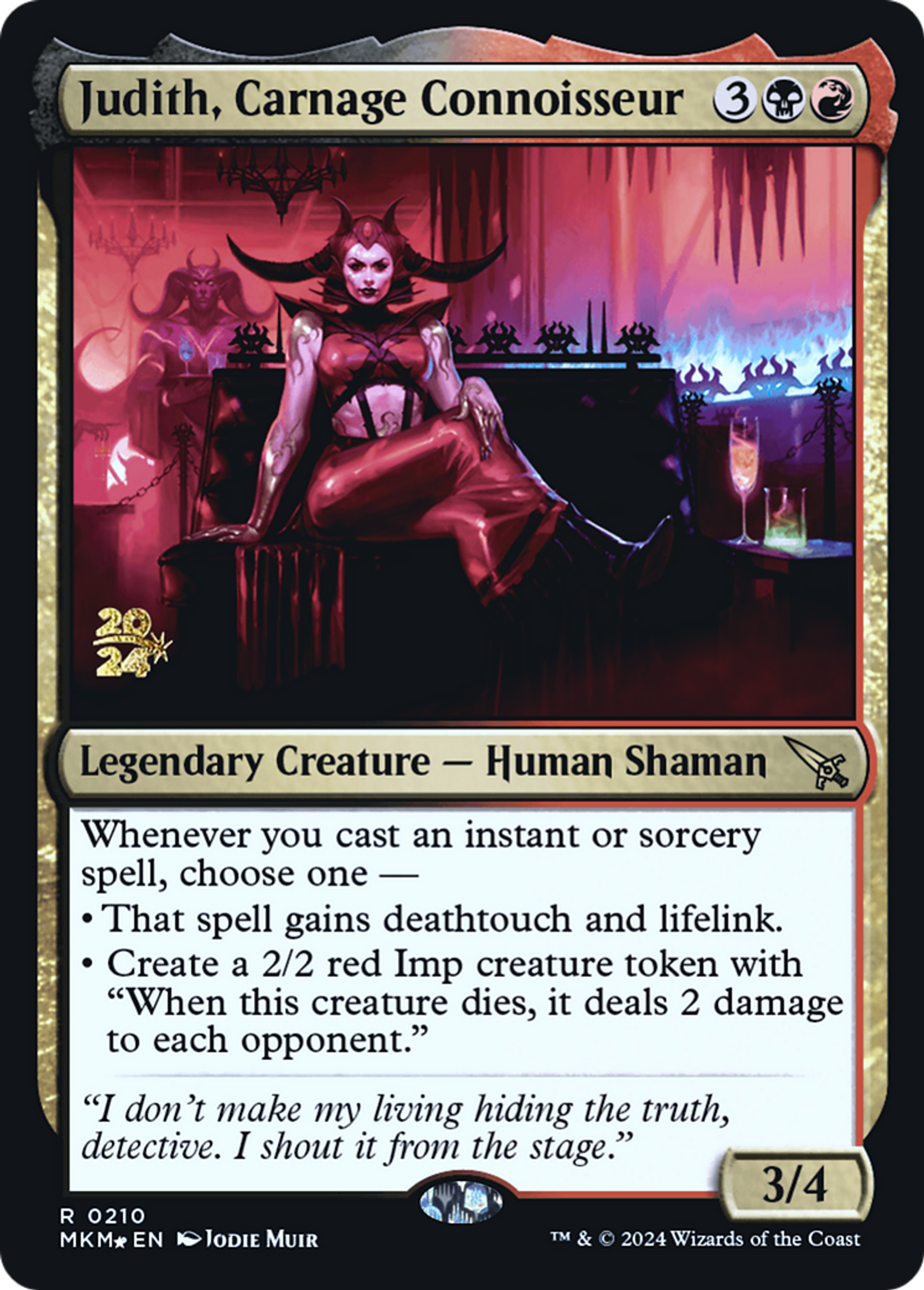 Judith, connaisseuse en carnage — Murders at Karlov Manor Promos — Magic: The Gathering