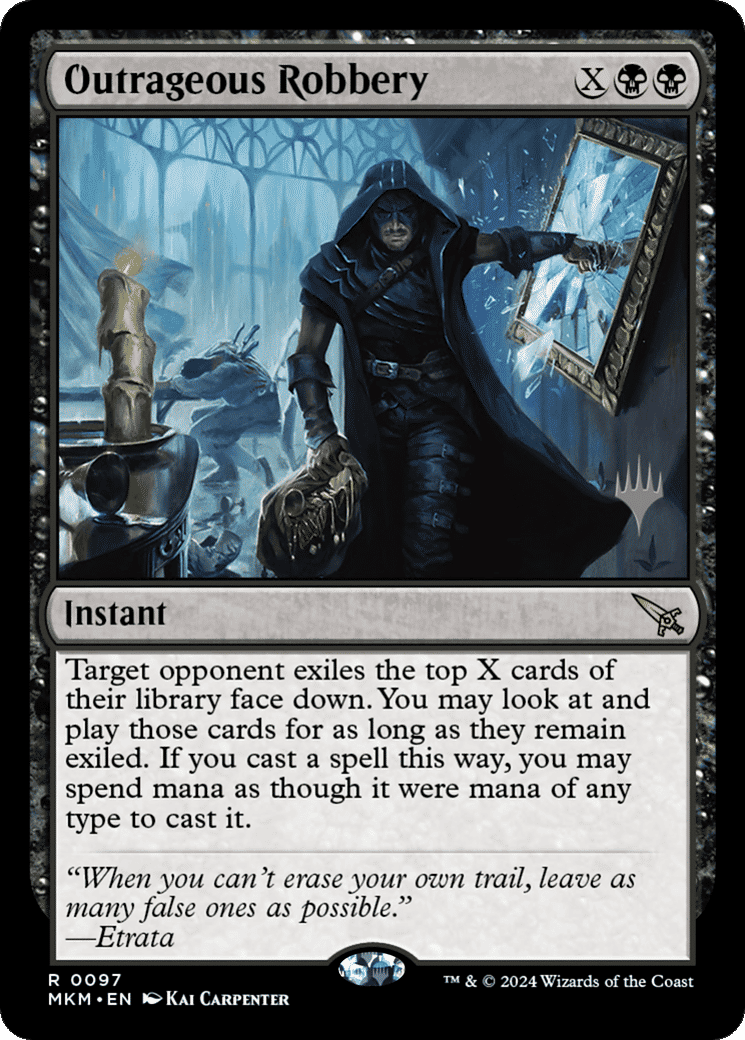 Outrageous Robbery — Murders at Karlov Manor Promos — Magic: The Gathering