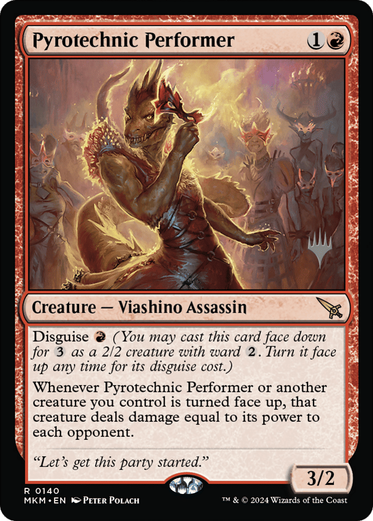 Pyrotechnic Performer — Murders at Karlov Manor Promos — Magic: The Gathering