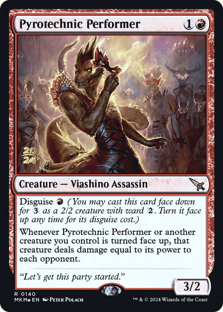 Pyrotechnic Performer — Murders at Karlov Manor Promos — Magic: The Gathering