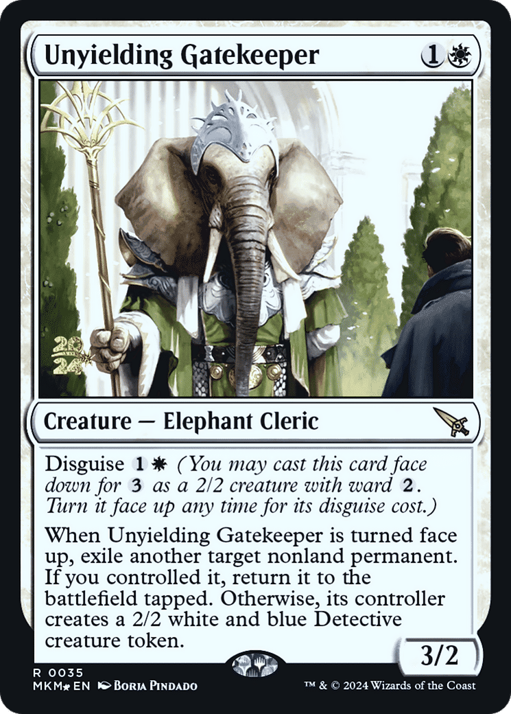 Gardien de la porte inflexible from Murders at Karlov Manor Promos - Magic: The Gathering