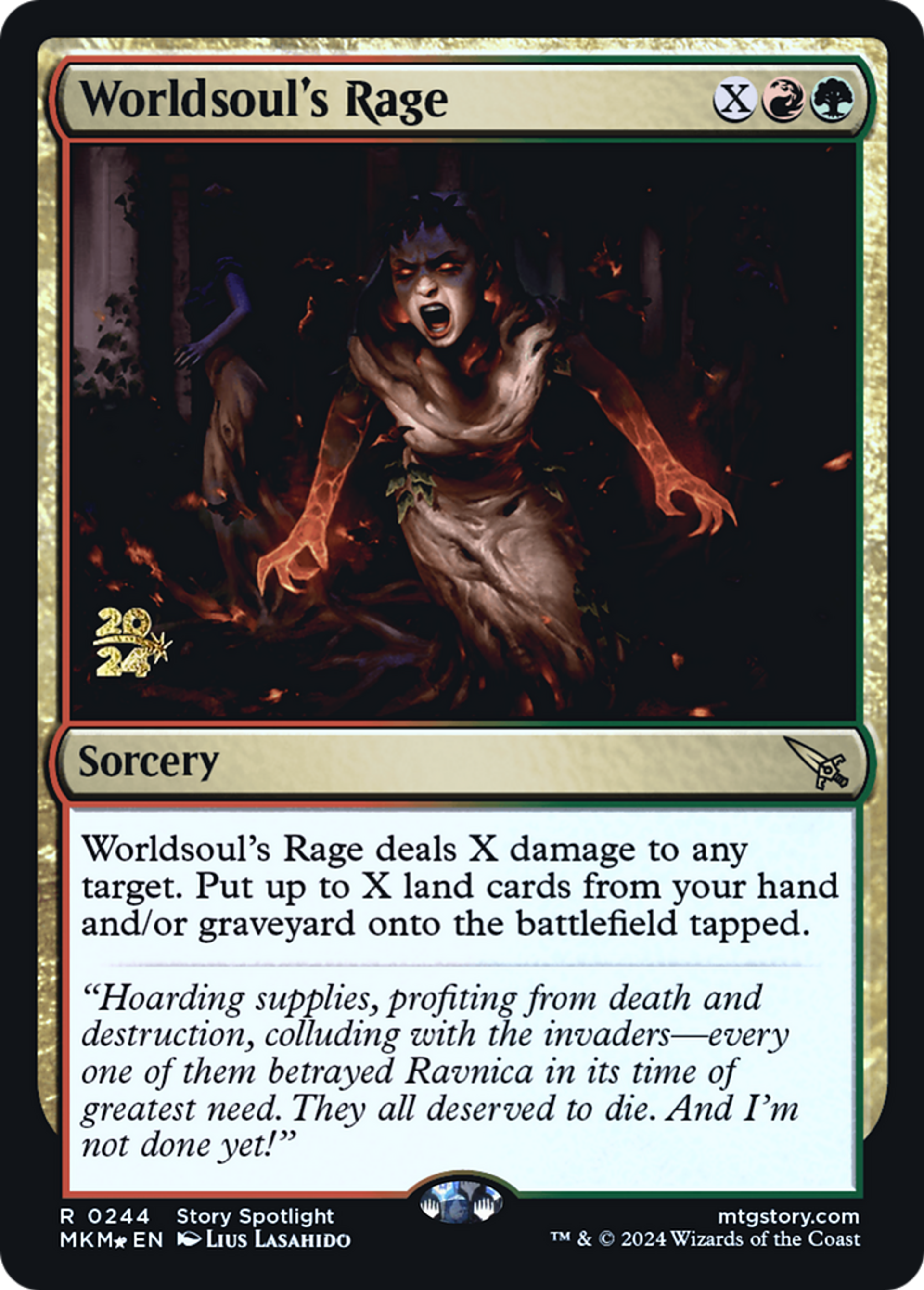 Rage selon l'Âme du monde — Murders at Karlov Manor Promos — Magic: The Gathering
