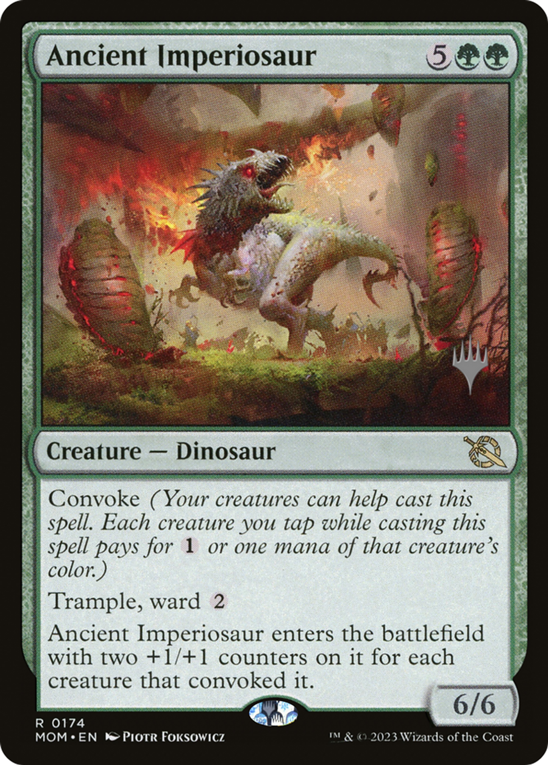 Ancient Imperiosaur — March of the Machine Promos — Magic: The Gathering