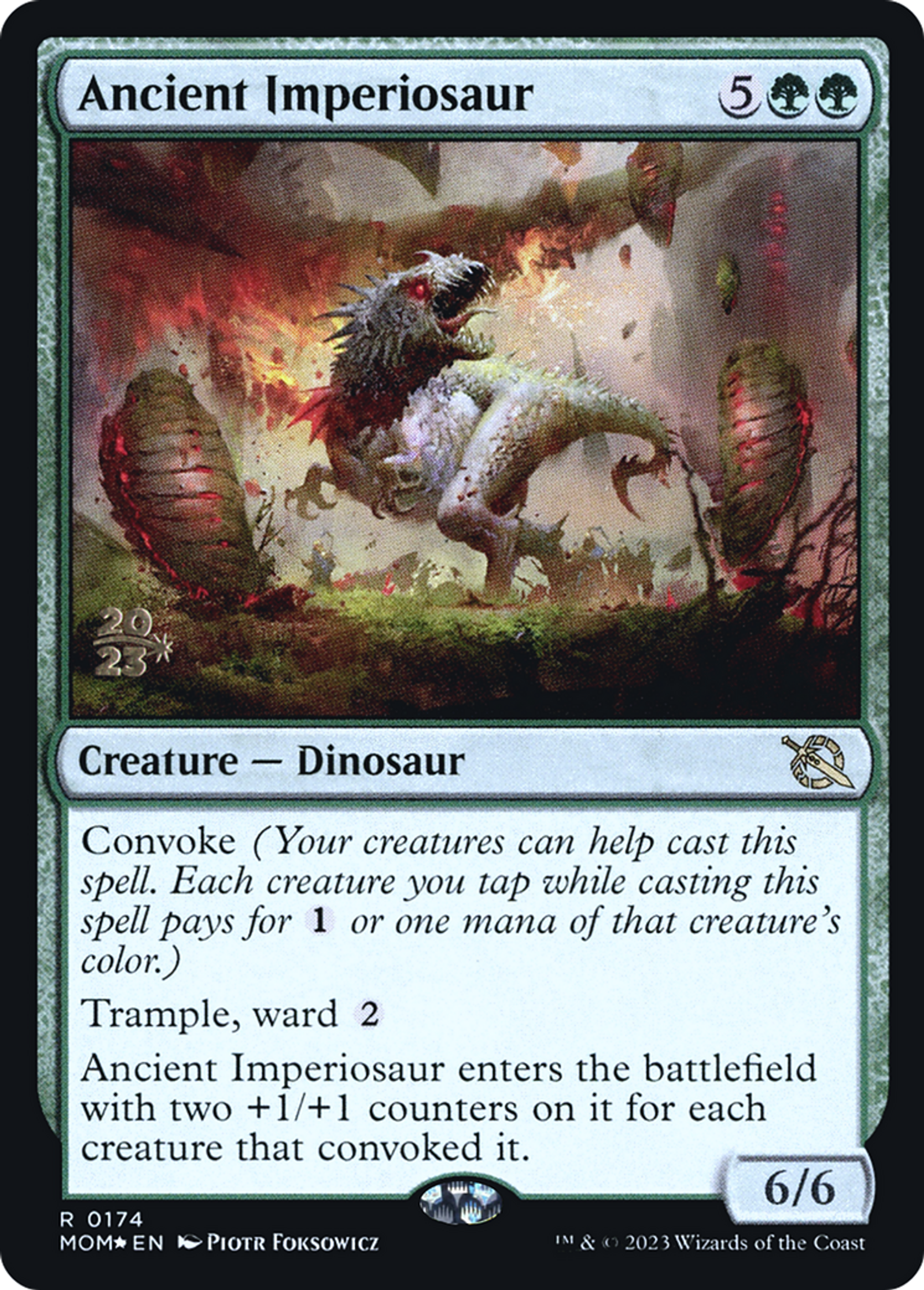 Ancient Imperiosaur — March of the Machine Promos — Magic: The Gathering