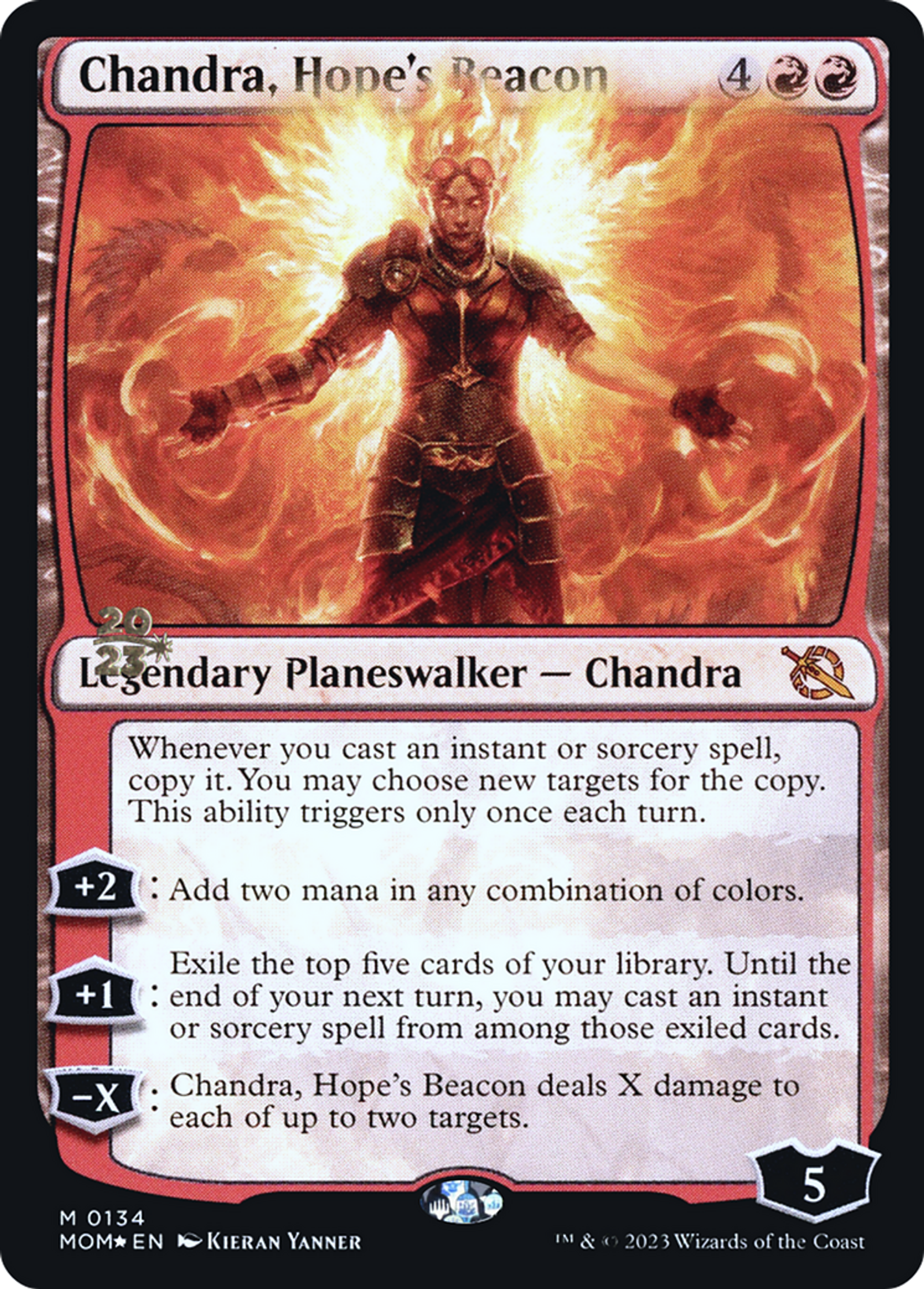 Chandra, Hope's Beacon — March of the Machine Promos — Magic: The Gathering