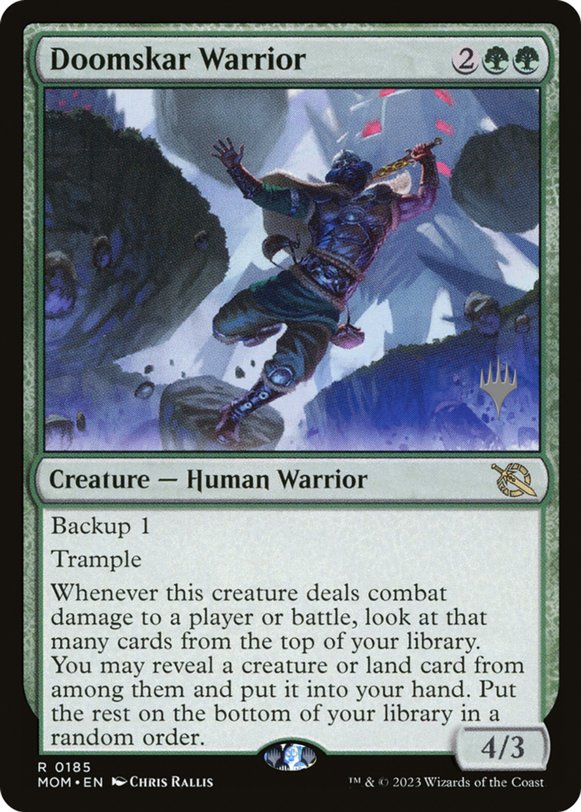 Doomskar Warrior — March of the Machine Promos — Magic: The Gathering