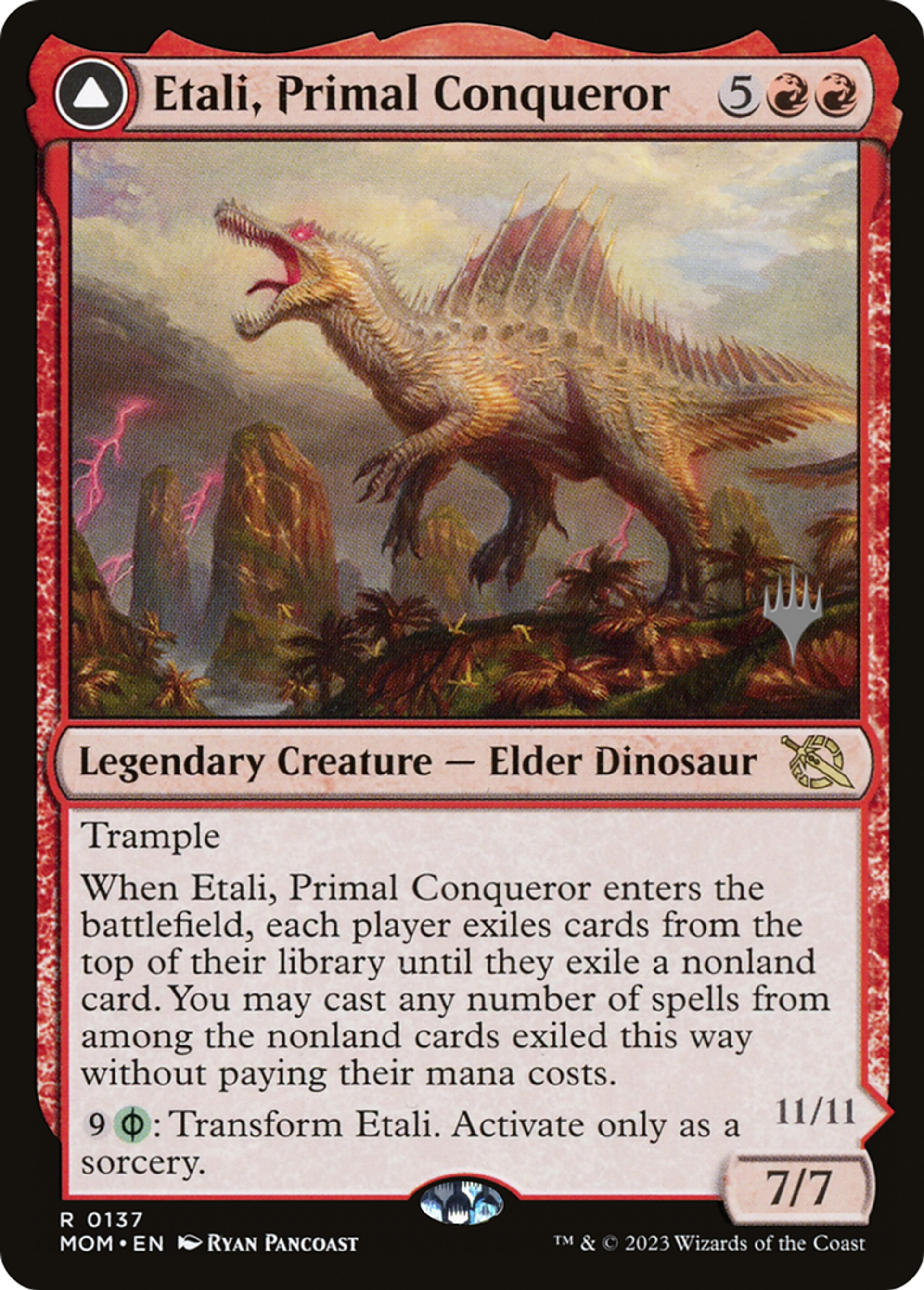 Etali, Primal Conqueror // Etali, Primal Sickness — March of the Machine Promos — Magic: The Gathering