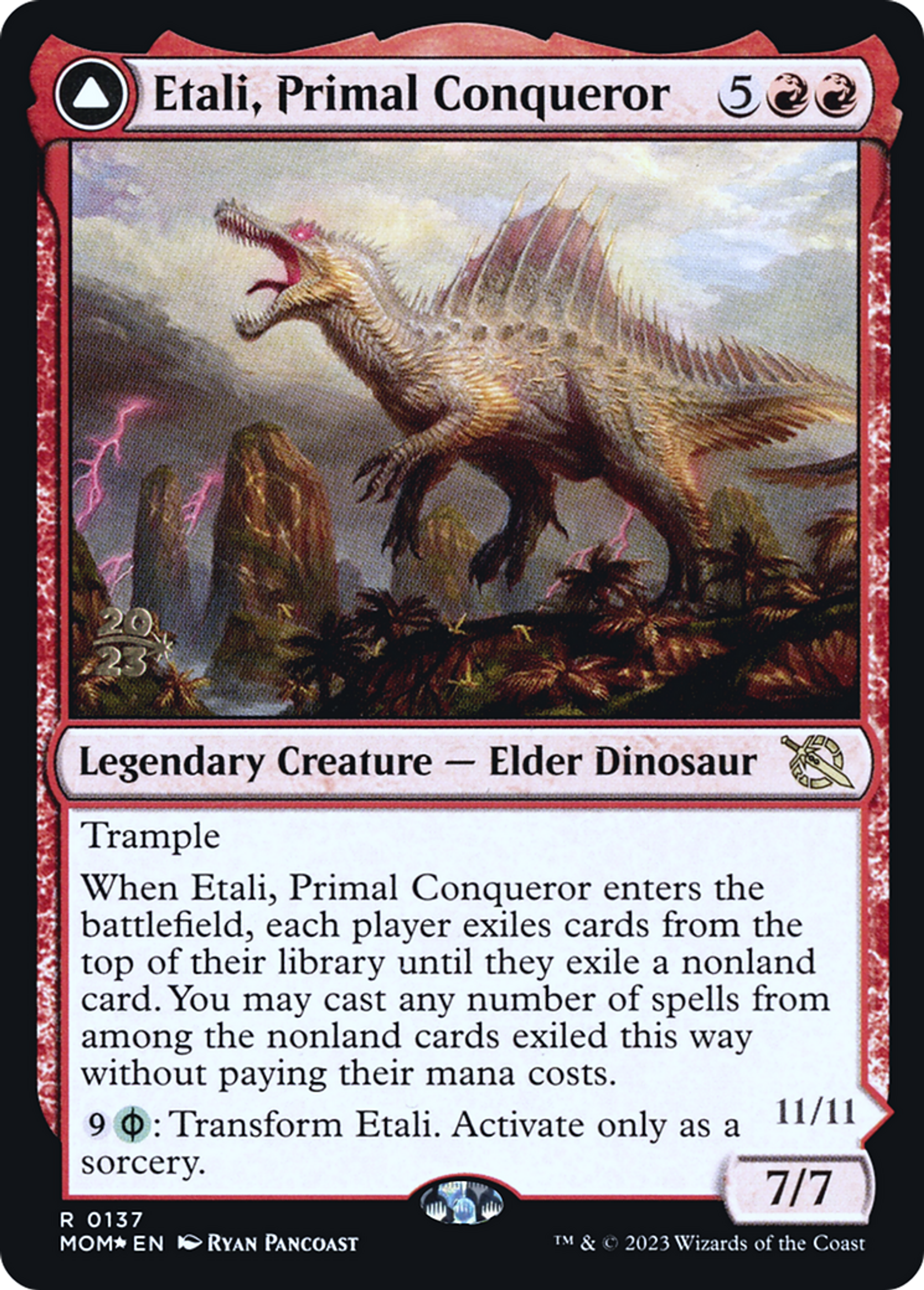 Etali, Primal Conqueror // Etali, Primal Sickness — March of the Machine Promos — Magic: The Gathering