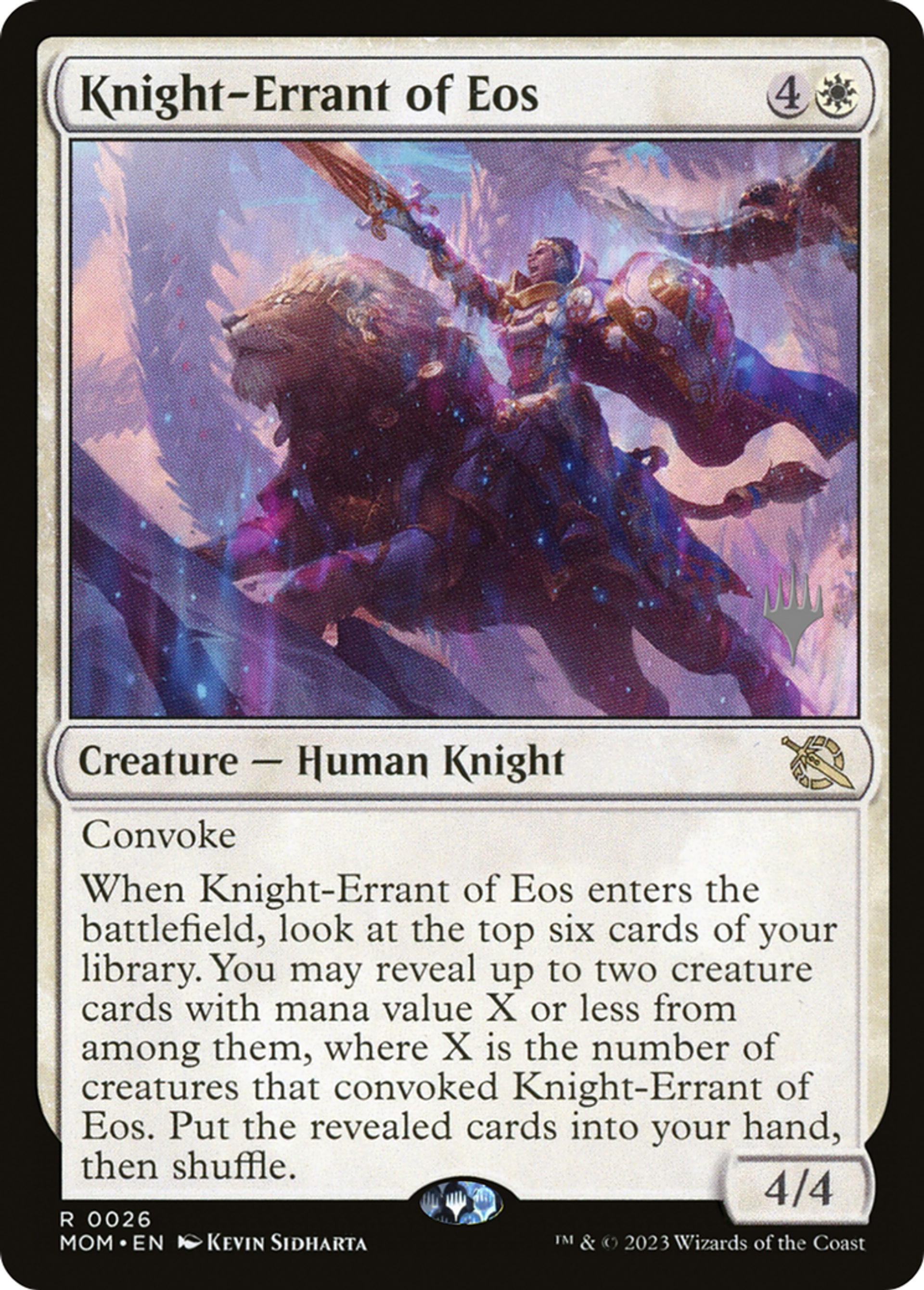 Knight-Errant of Eos — March of the Machine Promos — Magic: The Gathering