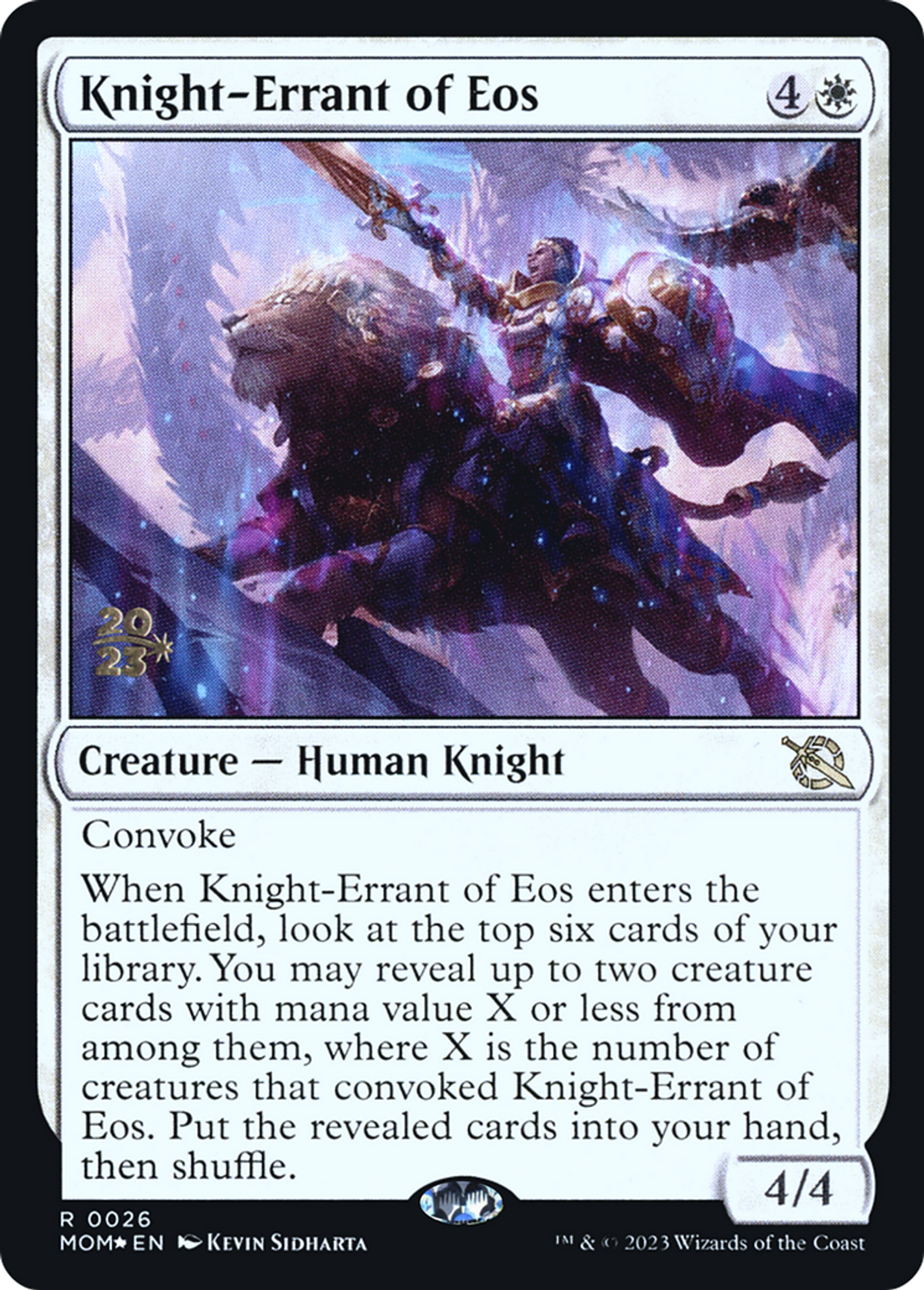 Knight-Errant of Eos — March of the Machine Promos — Magic: The Gathering