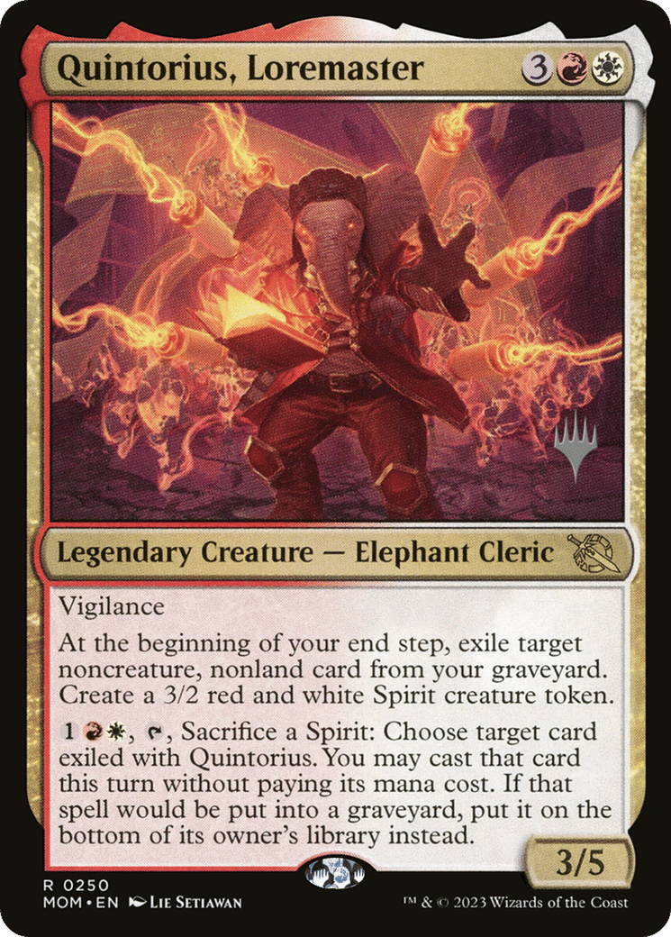 Quintorius, Loremaster — March of the Machine Promos — Magic: The Gathering
