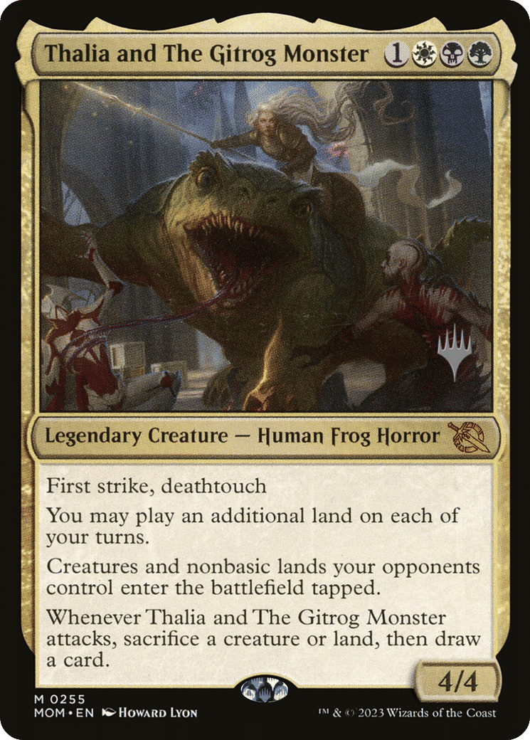 Thalia and The Gitrog Monster — March of the Machine Promos — Magic: The Gathering