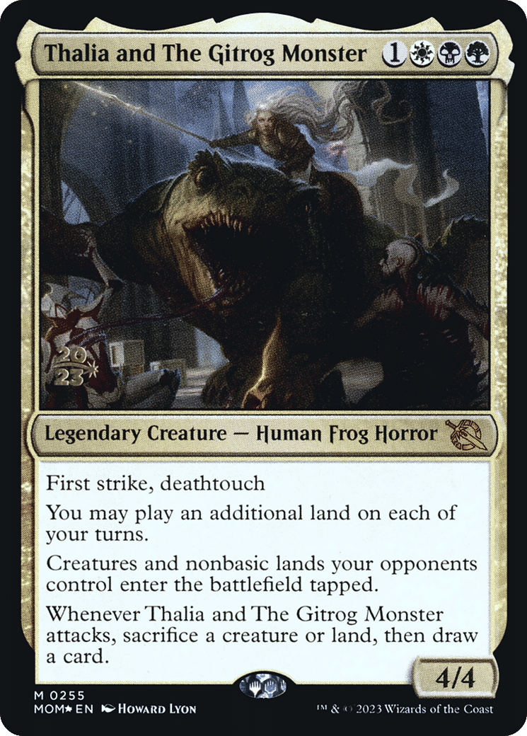 Thalia and The Gitrog Monster — March of the Machine Promos — Magic: The Gathering