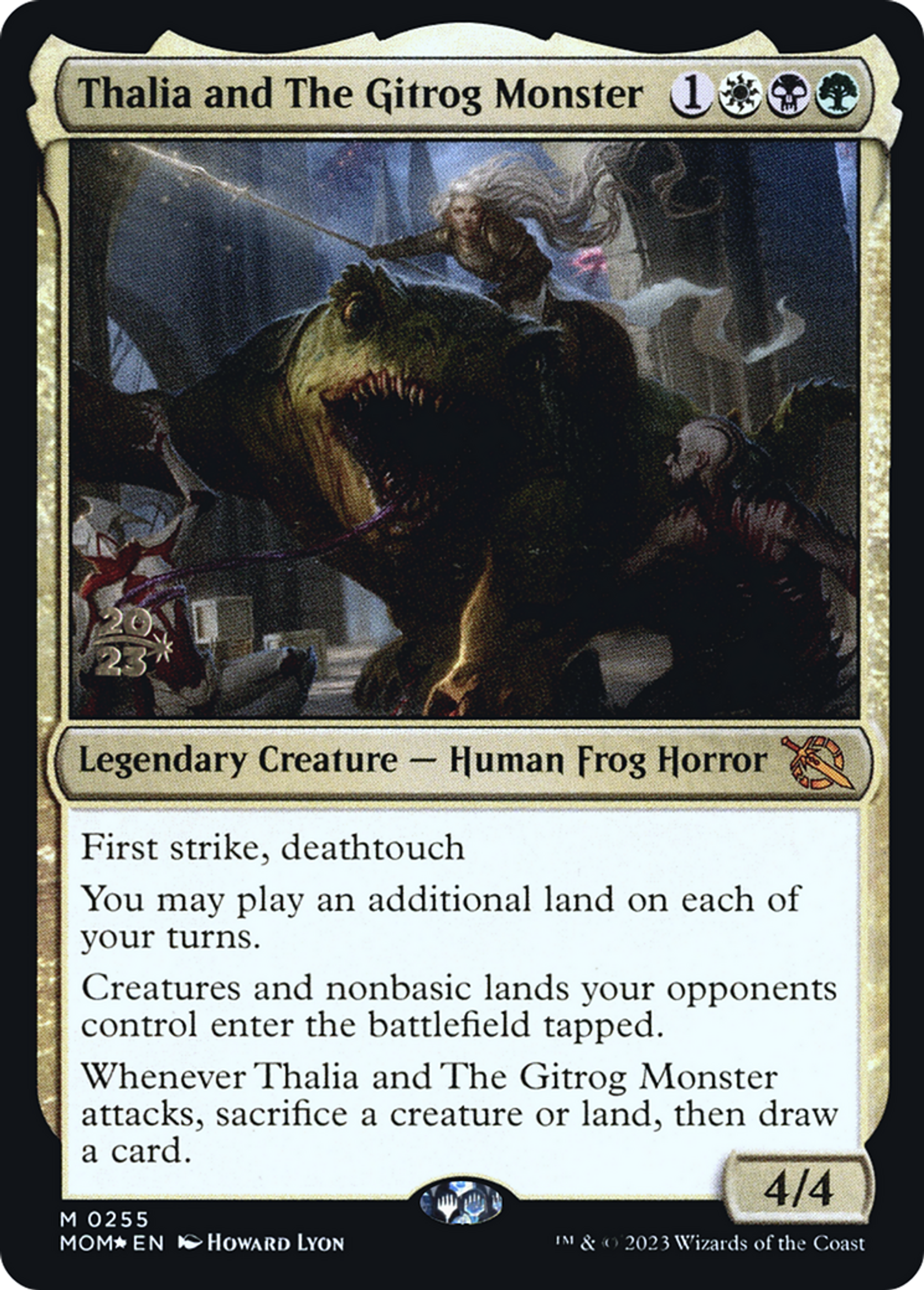 Thalia and The Gitrog Monster — March of the Machine Promos — Magic: The Gathering