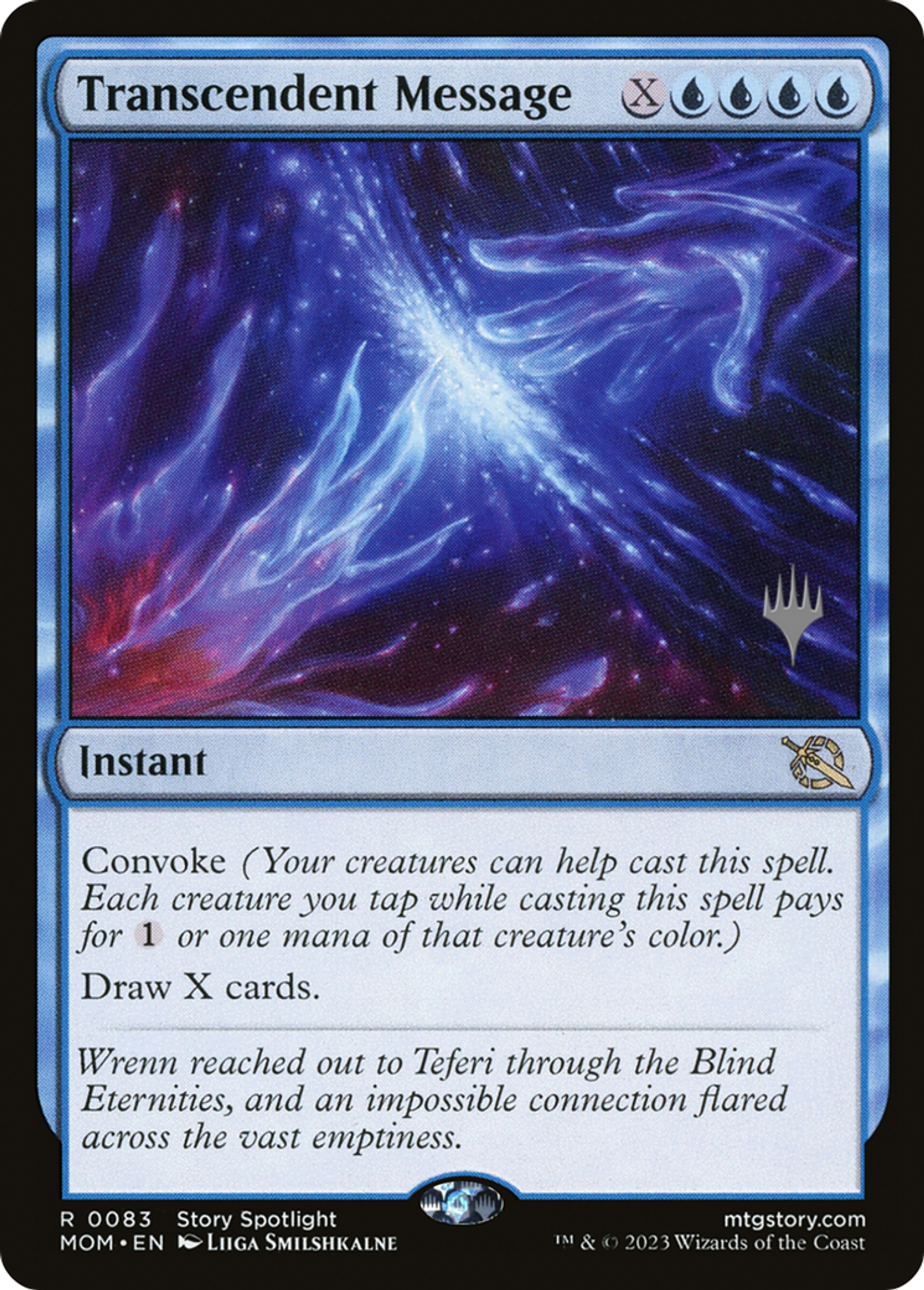 Transcendent Message — March of the Machine Promos — Magic: The Gathering
