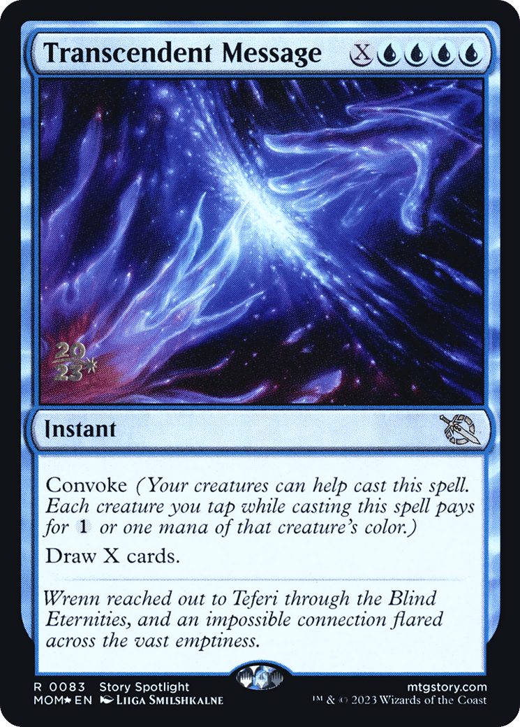 Transcendent Message — March of the Machine Promos — Magic: The Gathering