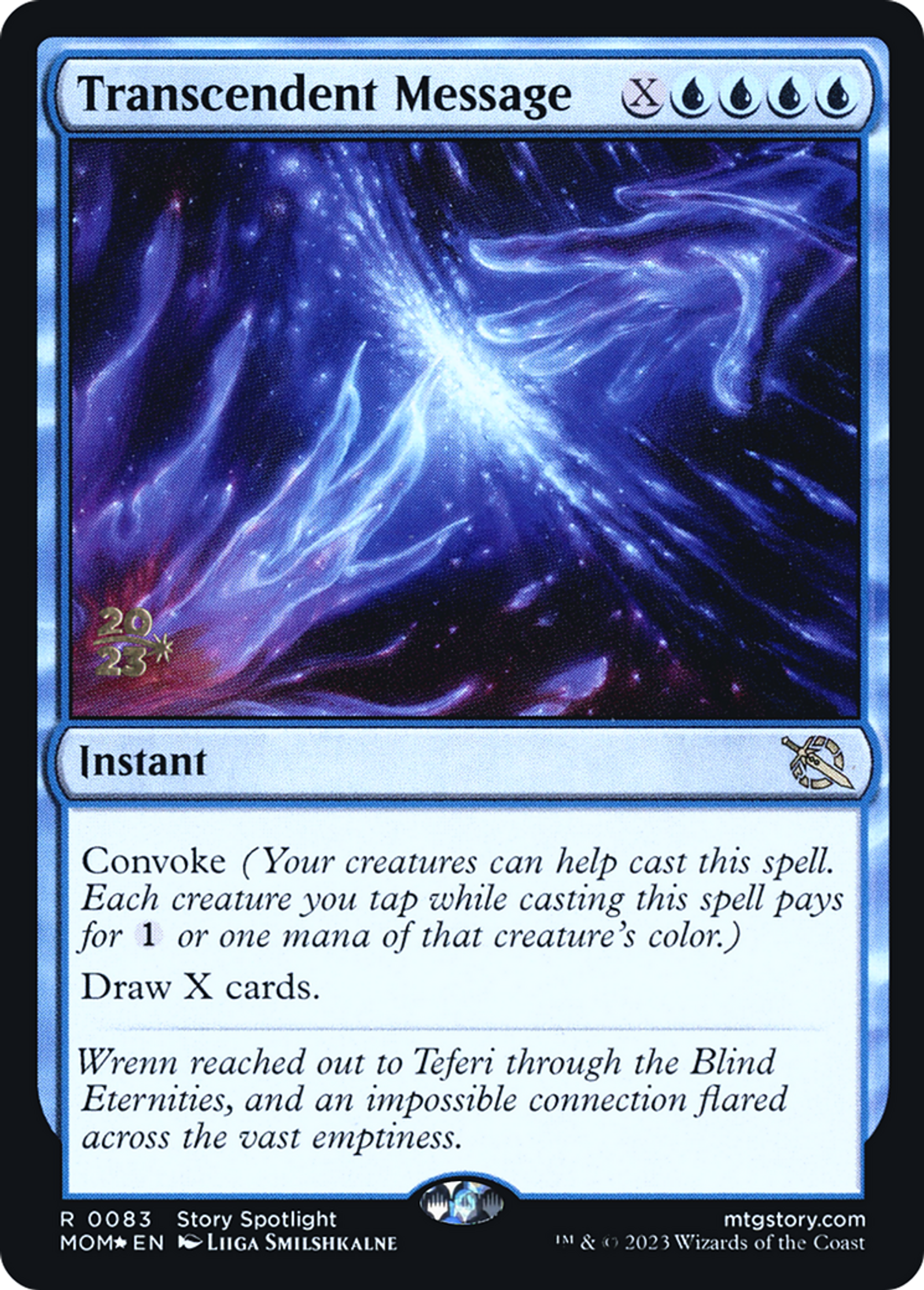Transcendent Message — March of the Machine Promos — Magic: The Gathering