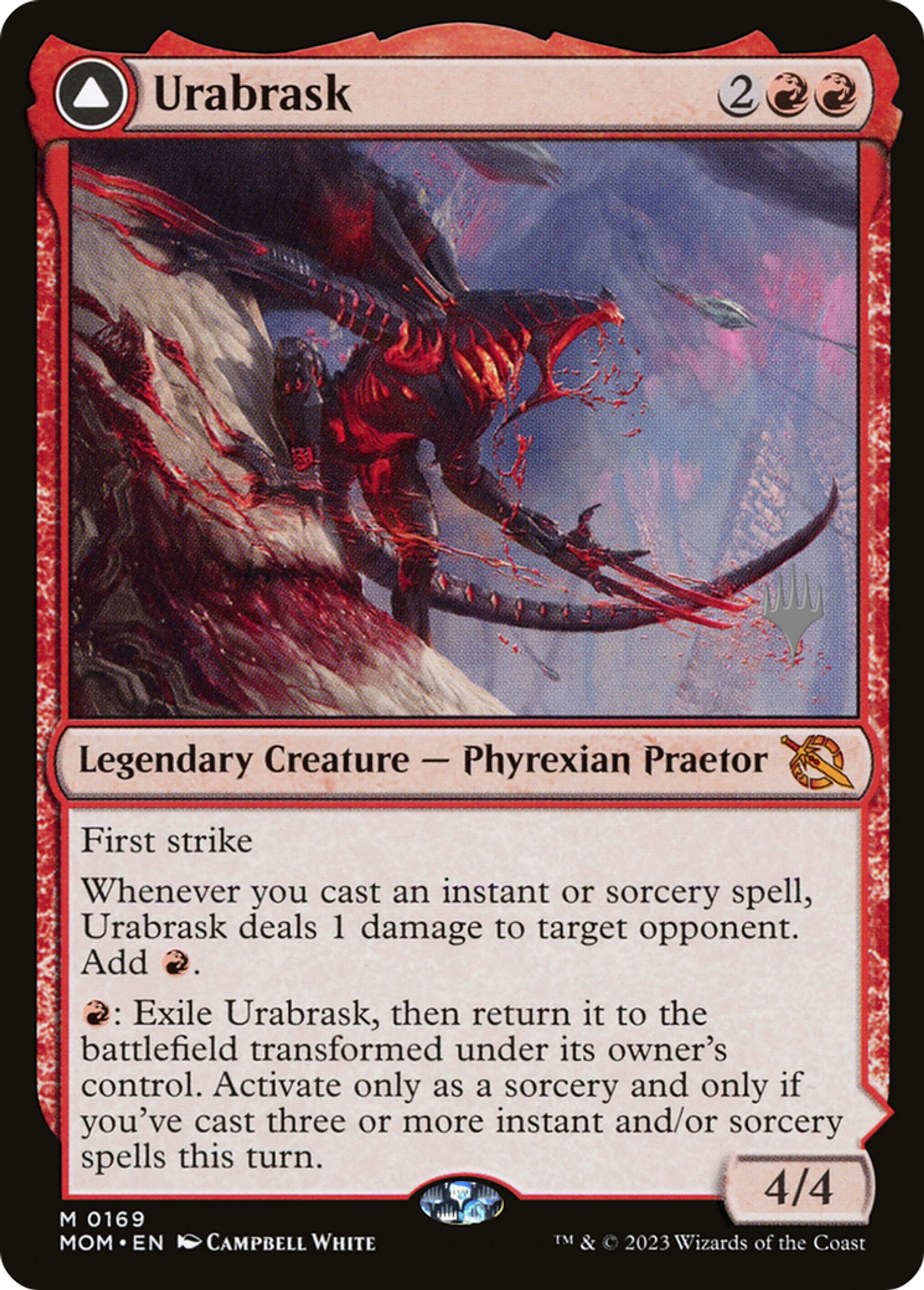 Urabrask // The Great Work — March of the Machine Promos — Magic: The Gathering