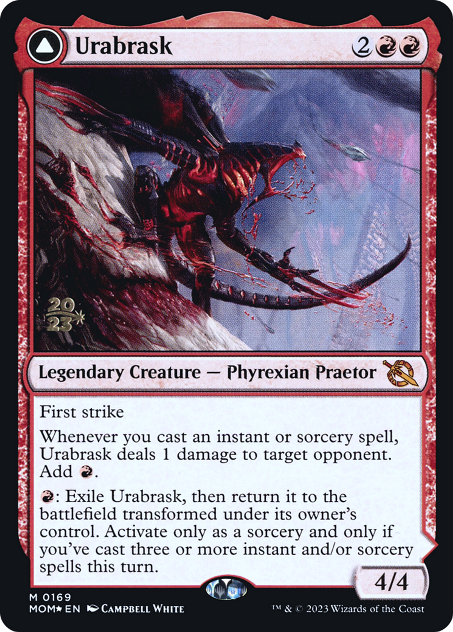 Urabrask // The Great Work — March of the Machine Promos — Magic: The Gathering