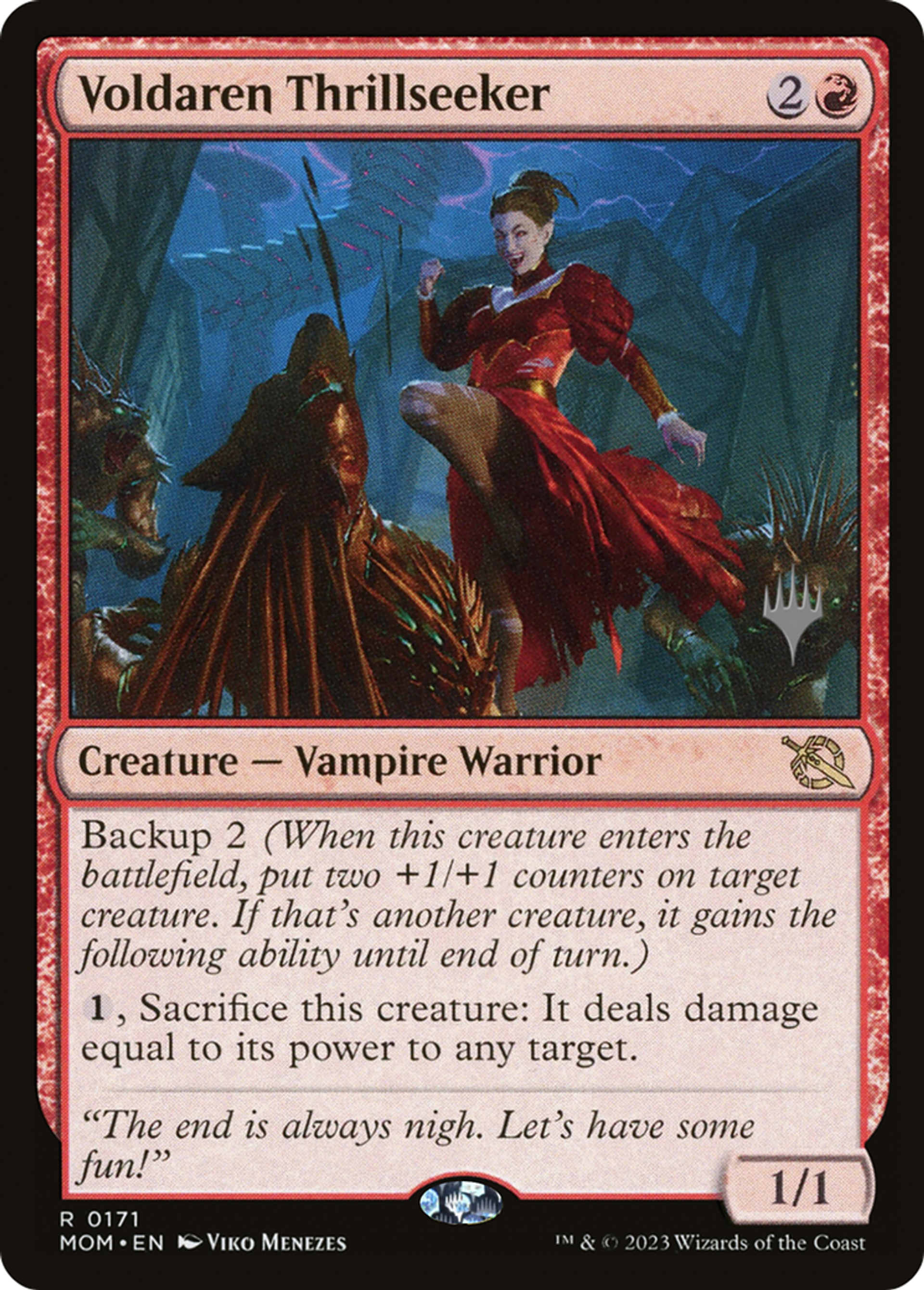 Voldaren Thrillseeker — March of the Machine Promos — Magic: The Gathering