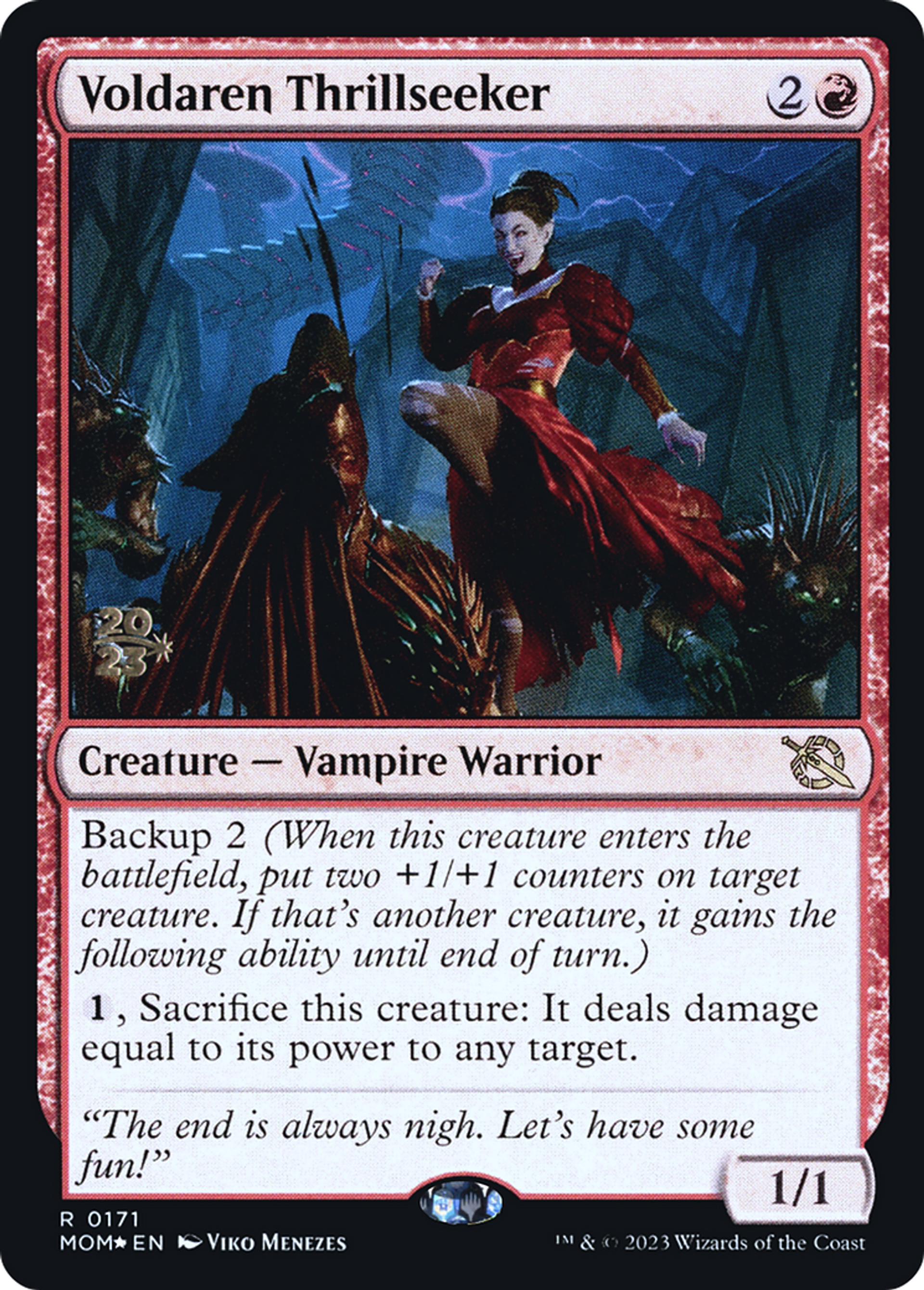 Voldaren Thrillseeker — March of the Machine Promos — Magic: The Gathering
