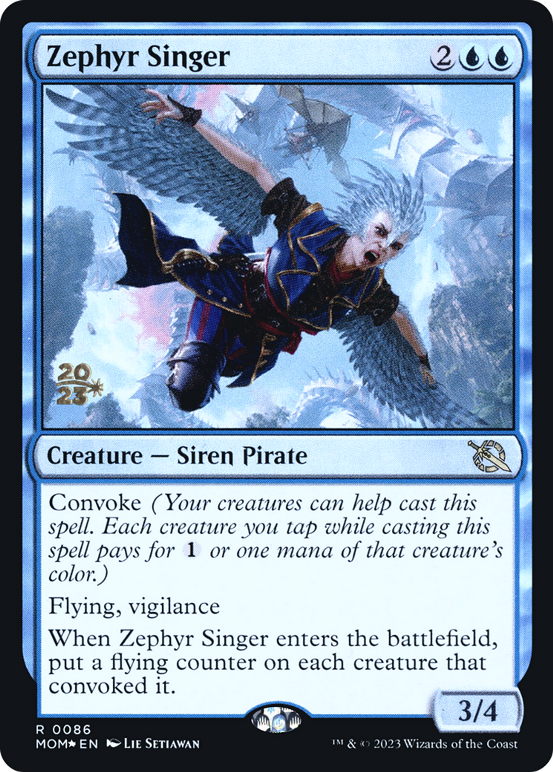 Zephyr Singer — March of the Machine Promos — Magic: The Gathering