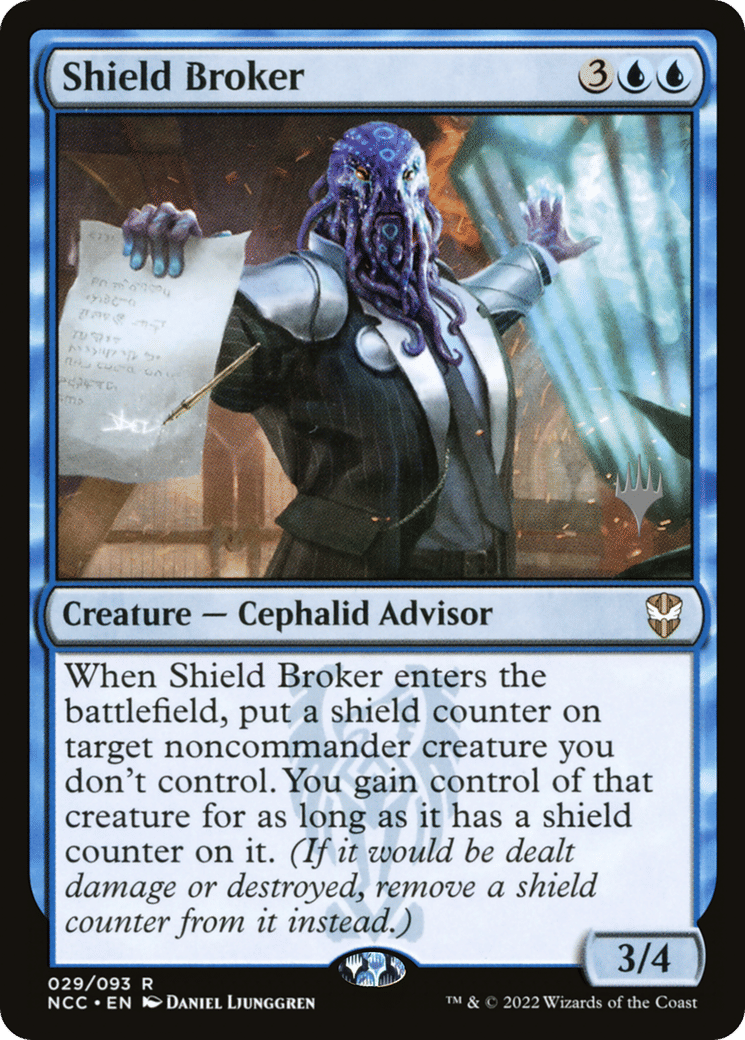 Shield Broker — New Capenna Commander Promos — Magic: The Gathering